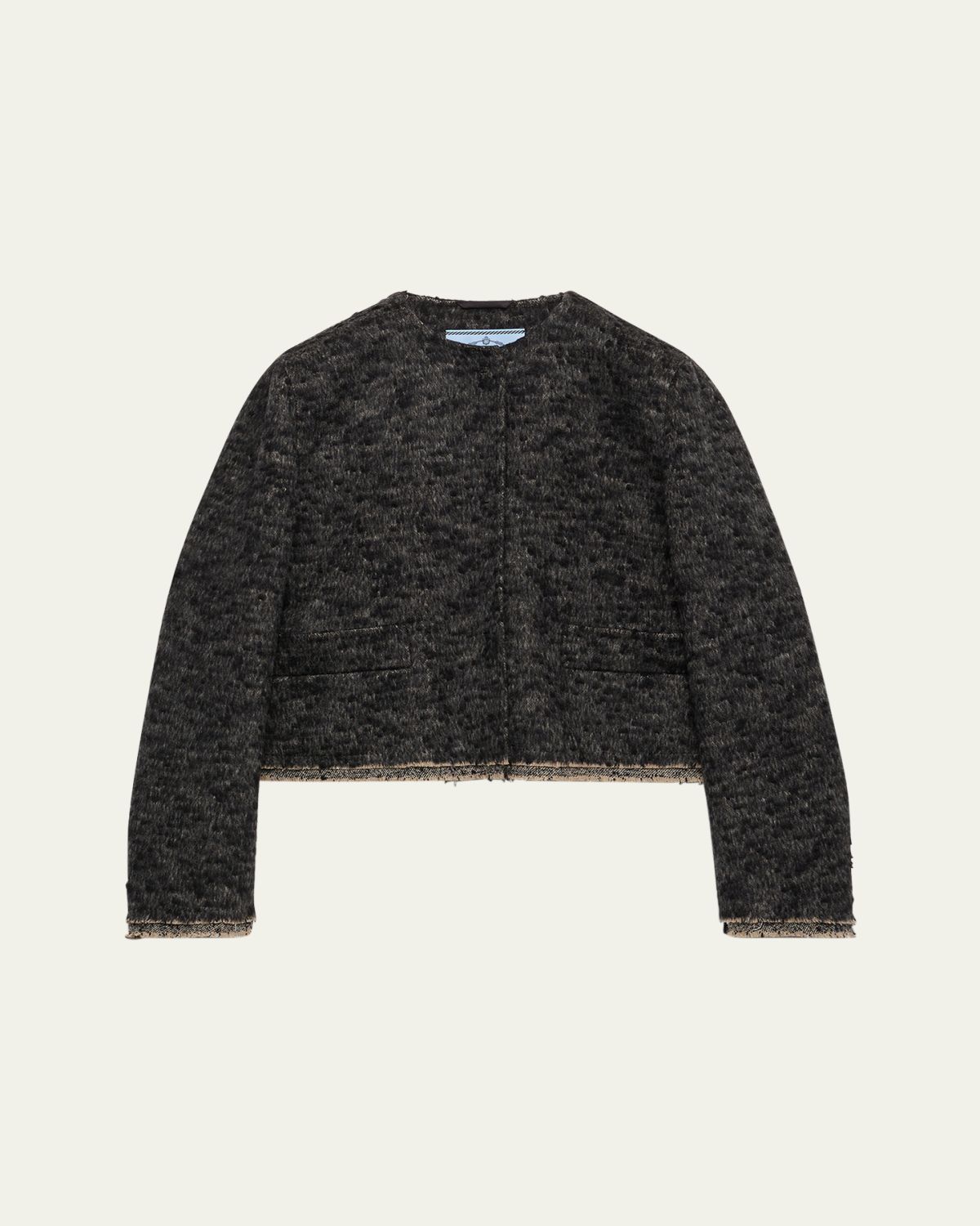 Prada Tweed Double-Hem Single-Breasted Jacket | Thumbnail 5 Prada Tweed Double-Hem Single-Breasted Jacket | Thumbnail 5