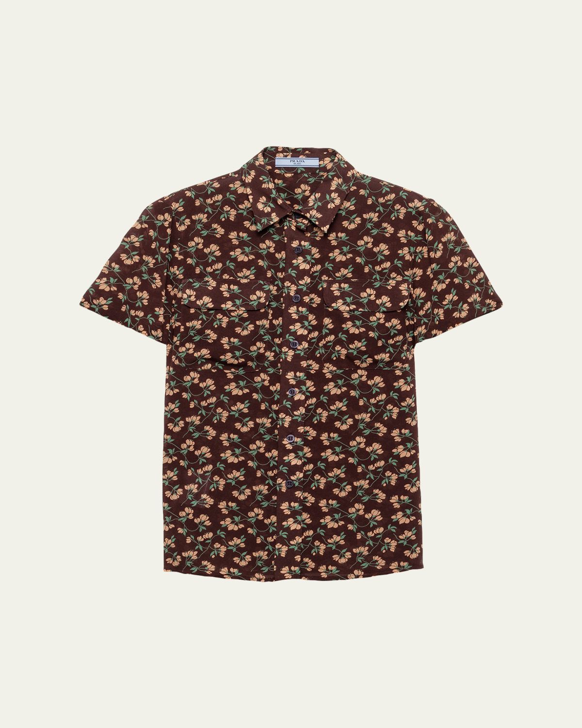 Prada Floral Silk Georgette Blouse
