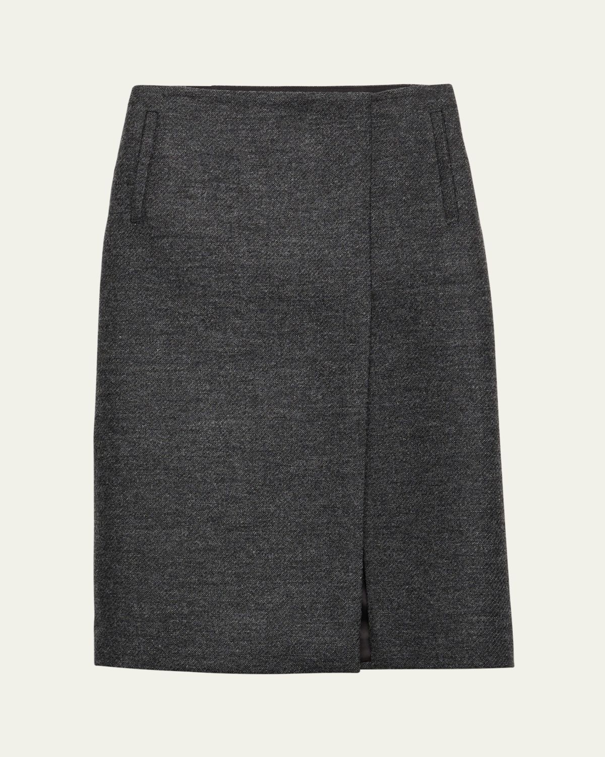 Prada Two-Tone Wool Slit Skirt | Thumbnail 5 Prada Two-Tone Wool Slit Skirt | Thumbnail 5