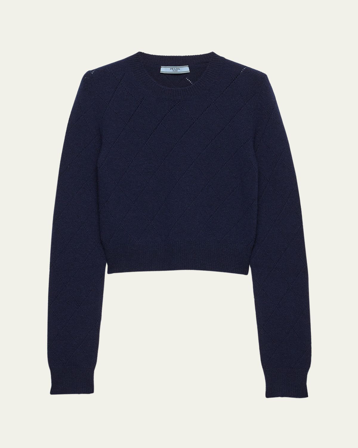 Prada Cashmere Fitted Crewneck Sweater