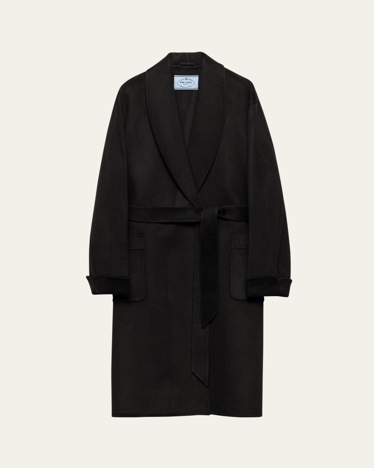 Prada Cashmere Long Wrap Coat | Thumbnail 5
