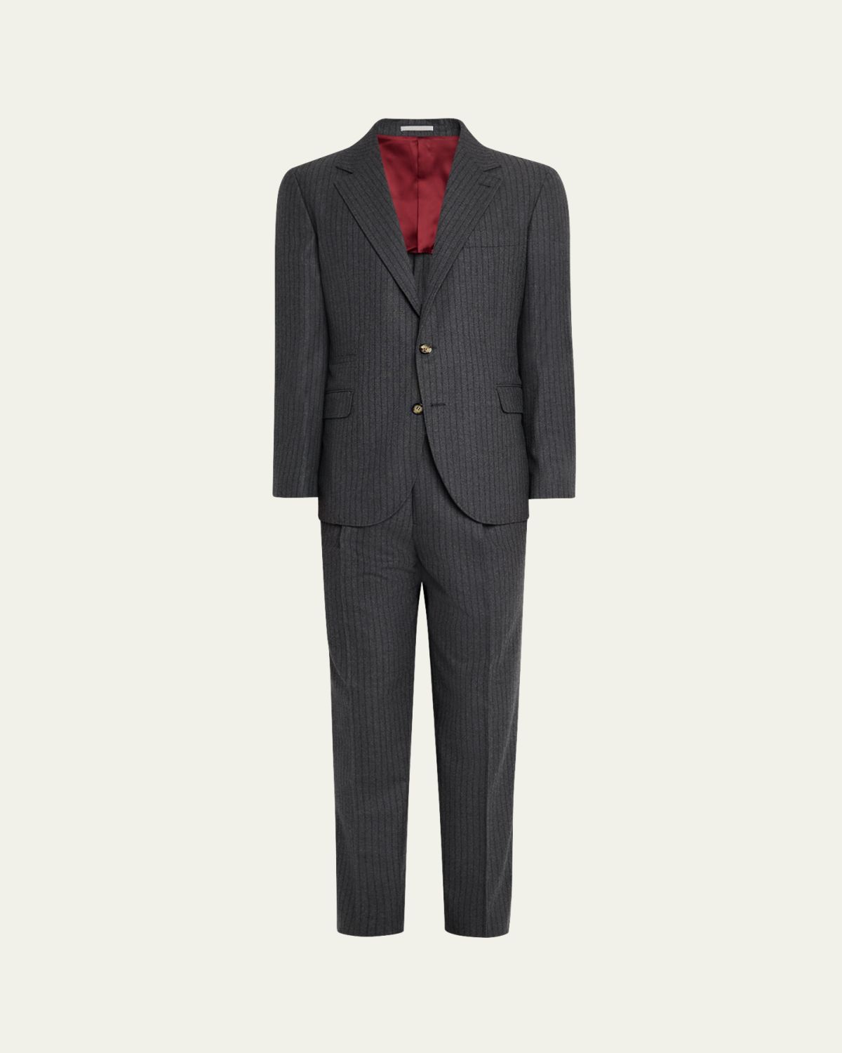 Brunello Cucinelli Men's Virgin Wool Chalk Stripe Notch Lapel Sport Coat