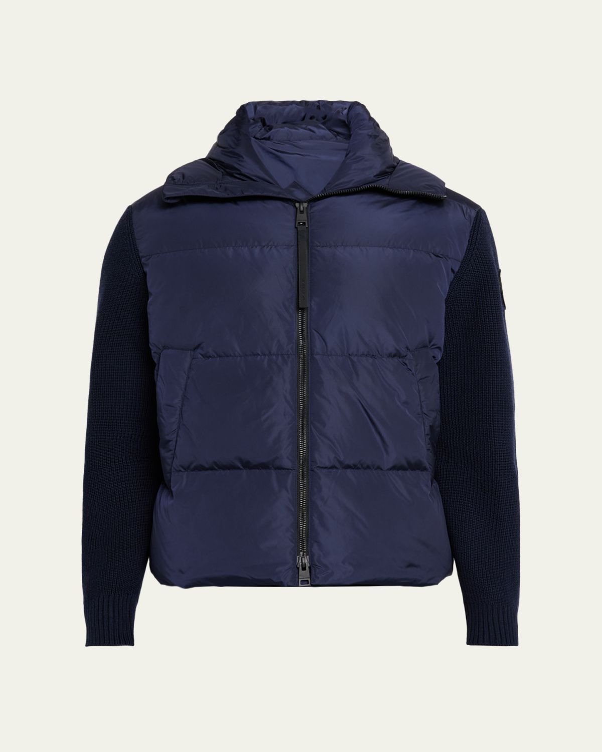 Canada Goose Men's HyBridge Wool-Knit Nylon Down Hooded Jacket | Thumbnail 6 Canada Goose Men's HyBridge Wool-Knit Nylon Down Hooded Jacket | Thumbnail 6
