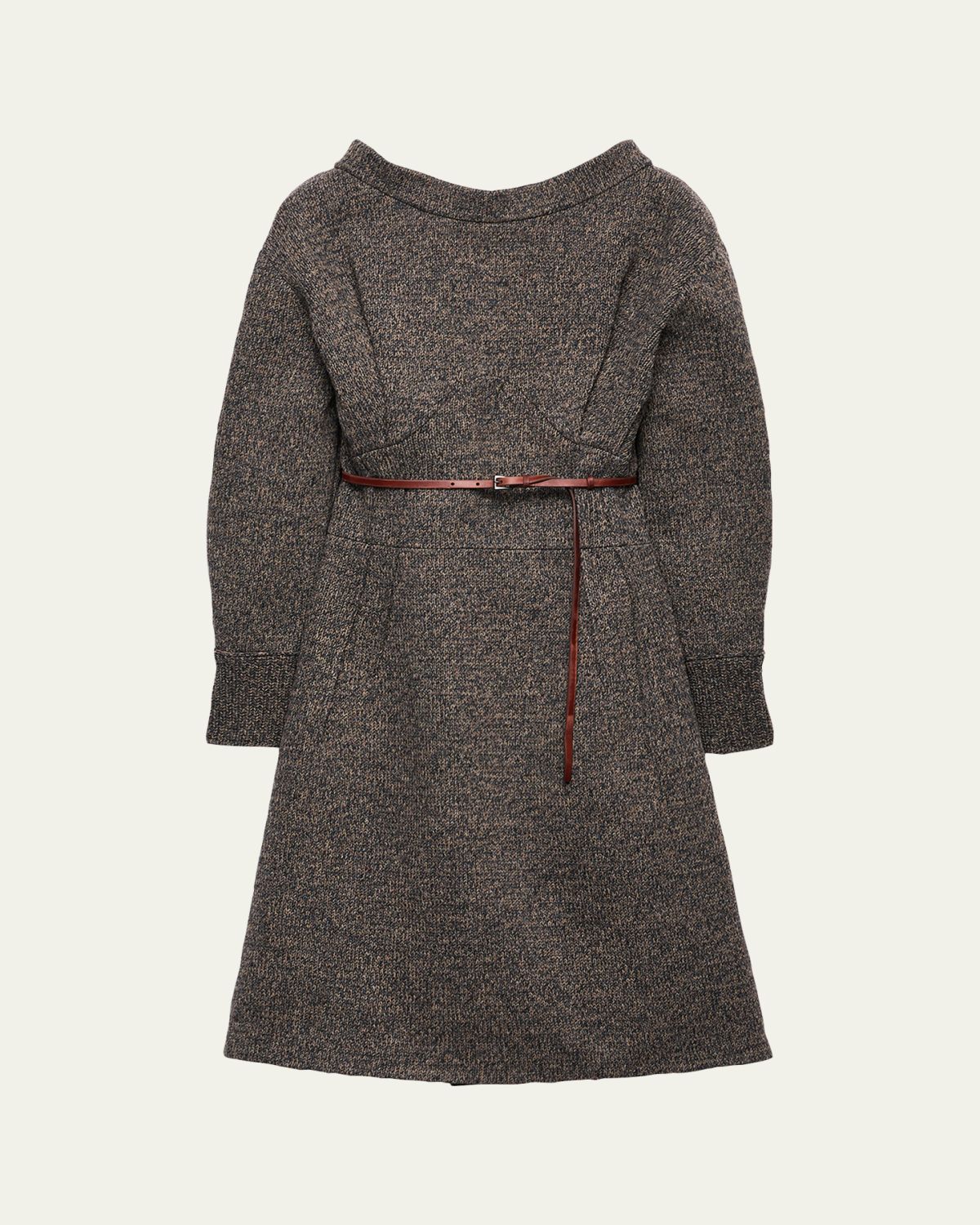 Prada Seamed High-Neck Wool Sweater Dress | Thumbnail 6