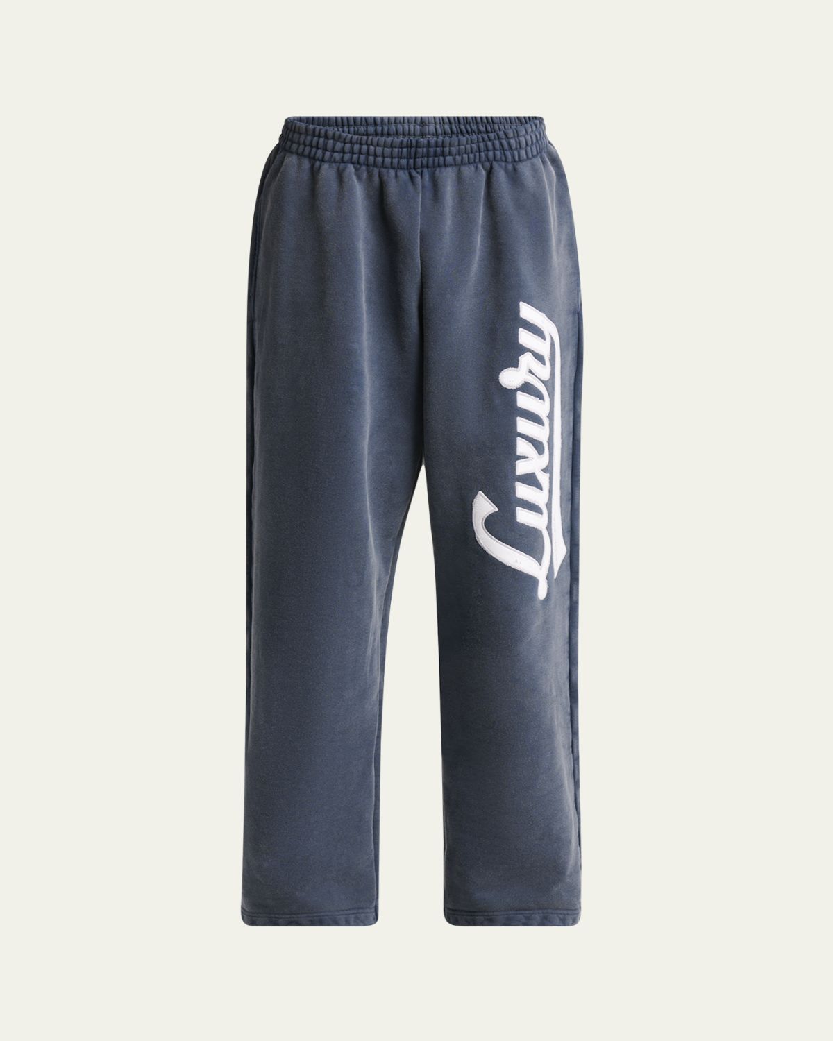 Balenciaga Men's Luxury Script Terry Relaxed-Fit Sweatpants