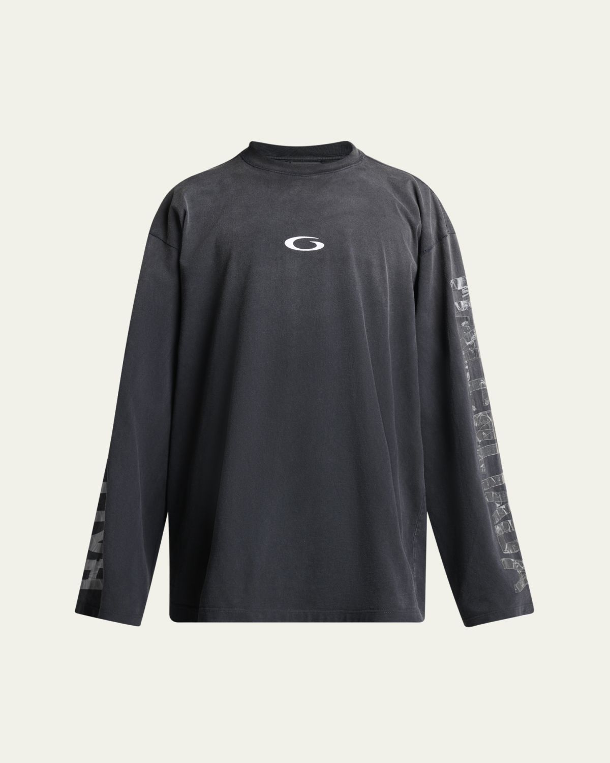 Balenciaga Men's Security Tape Oversized Long-Sleeve T-Shirt