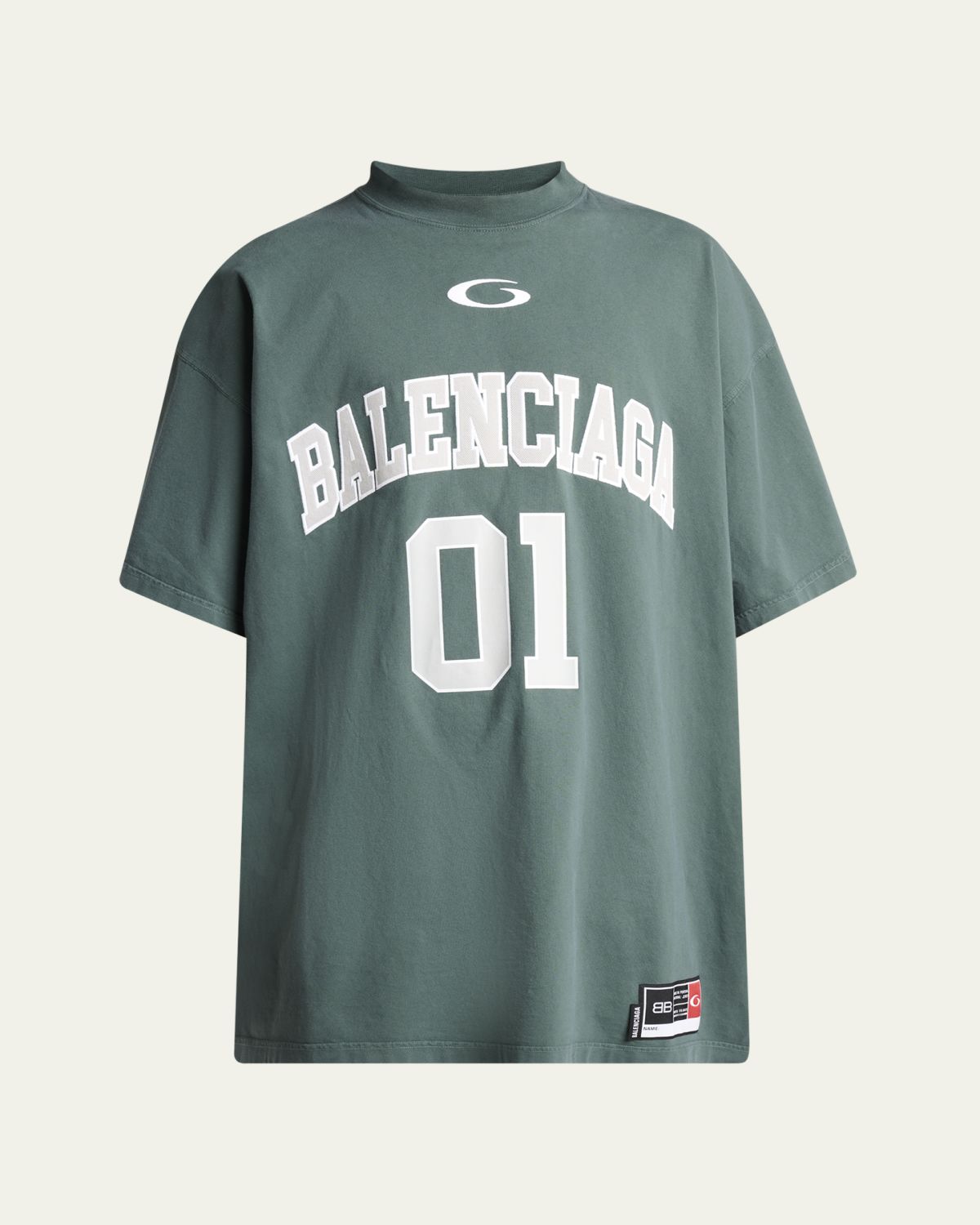Balenciaga Men's Basketball Logo Oversized Fit T-Shirt | Thumbnail 6 Balenciaga Men's Basketball Logo Oversized Fit T-Shirt | Thumbnail 6
