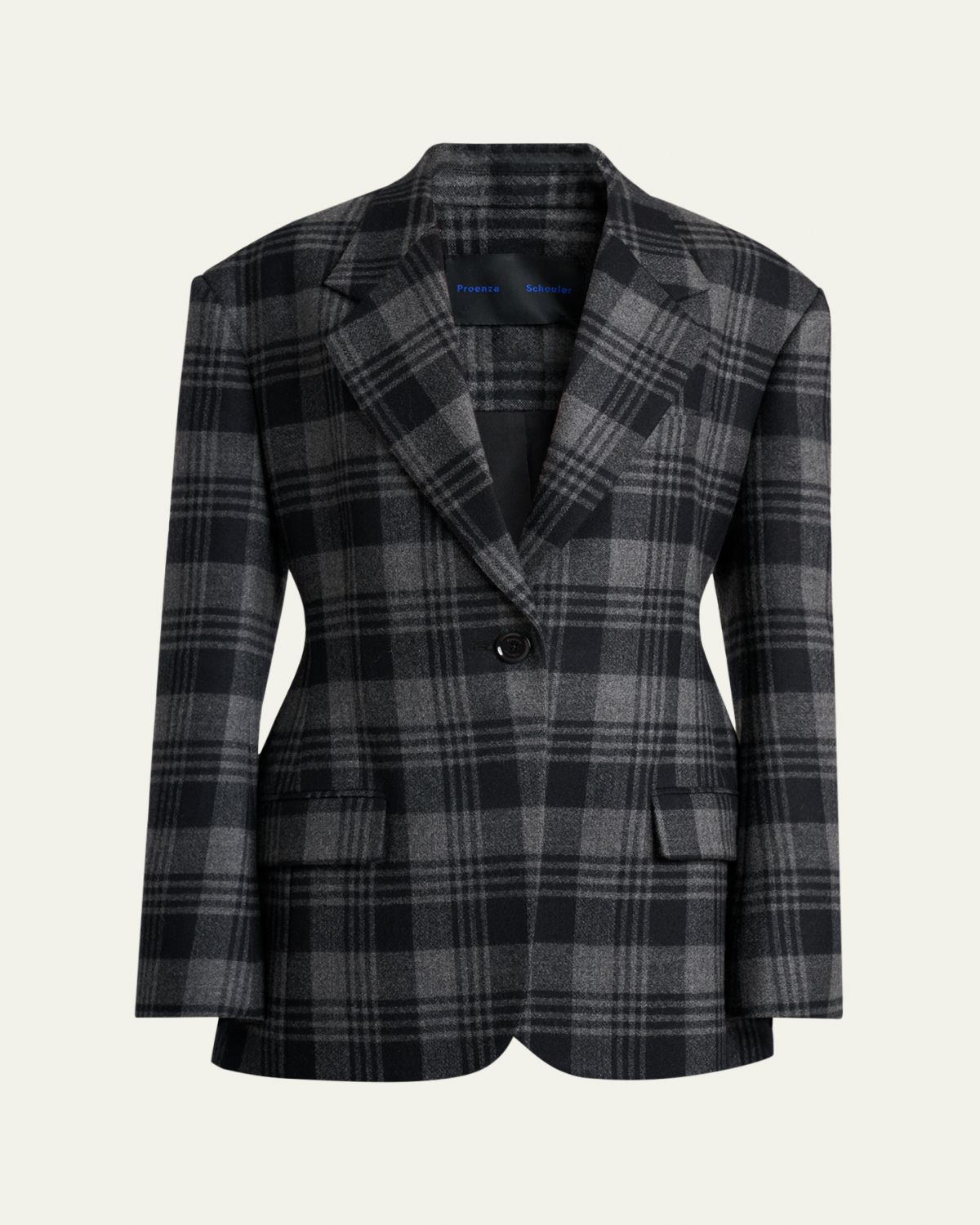 Proenza Schouler Daria Check Single-Breasted Jacket