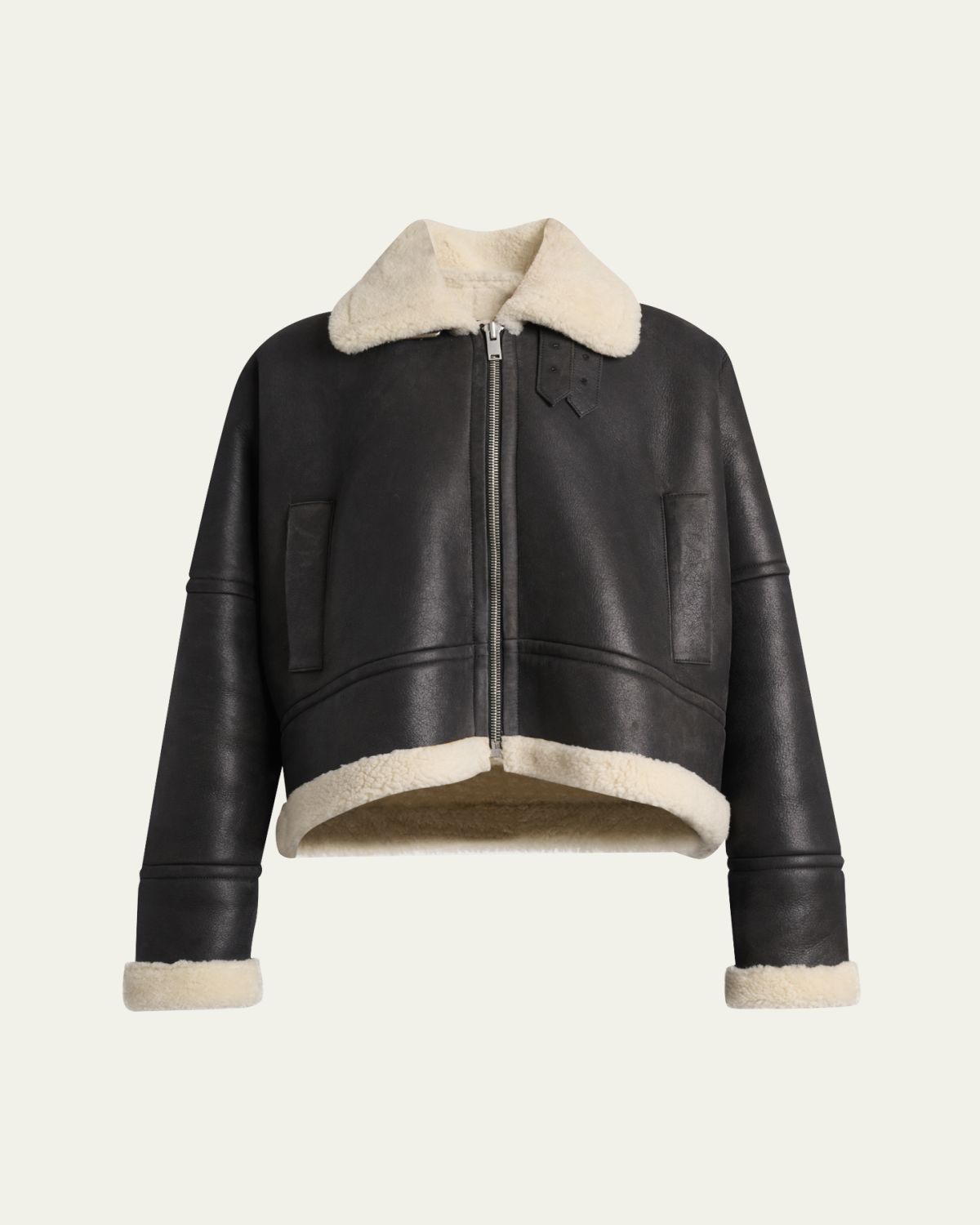 Proenza Schouler Alya Lamb Shearling Oversized Aviator Jacket