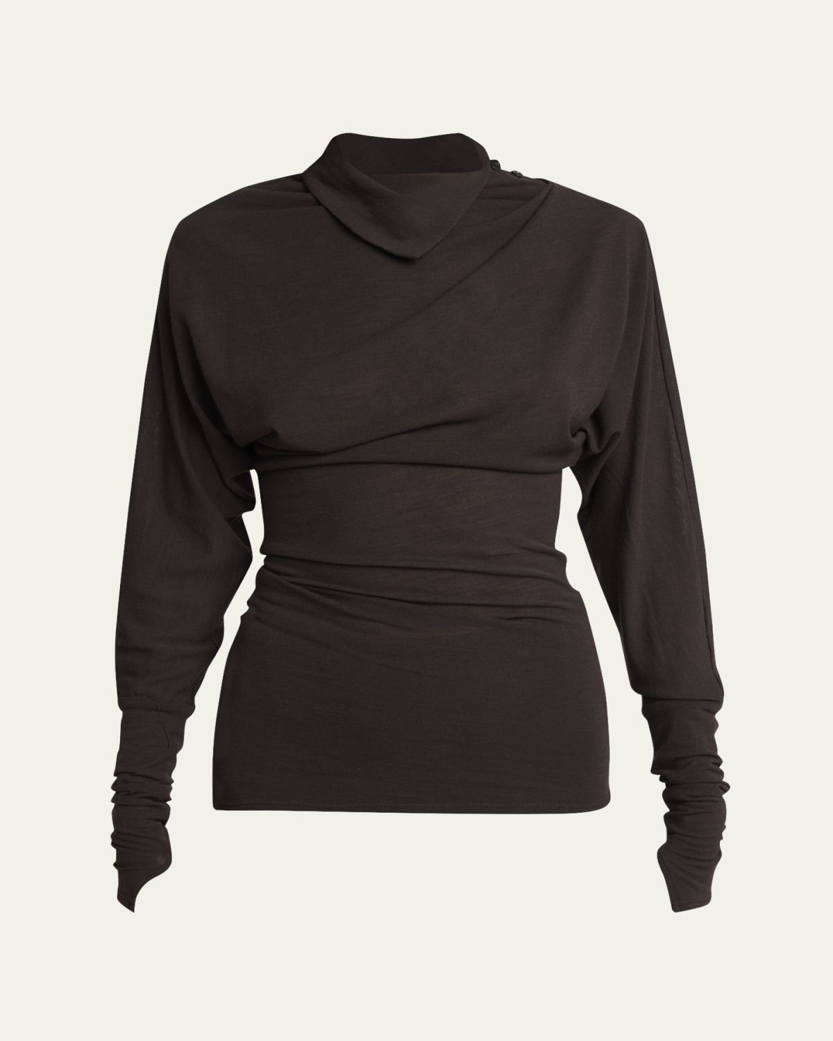 Proenza Schouler Golda Jersey Long-Sleeve Top