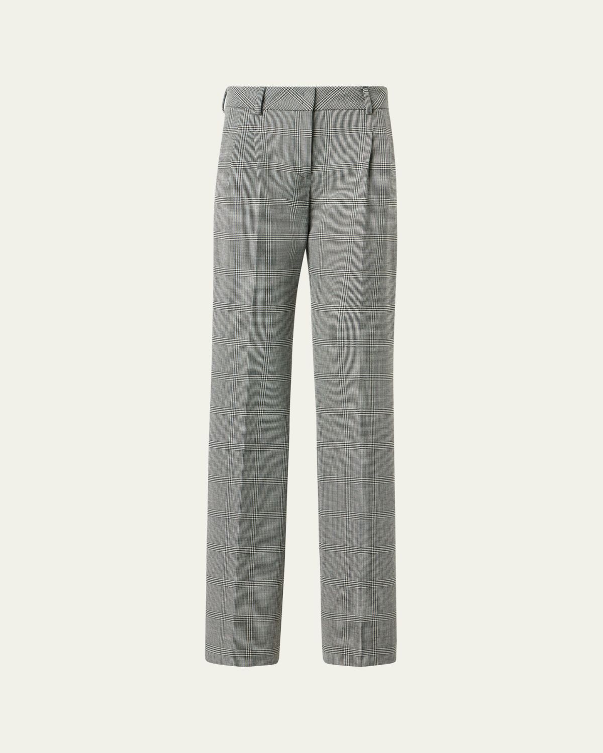 Akris Fabri Prince Of Wales Check Straight-Leg Trousers