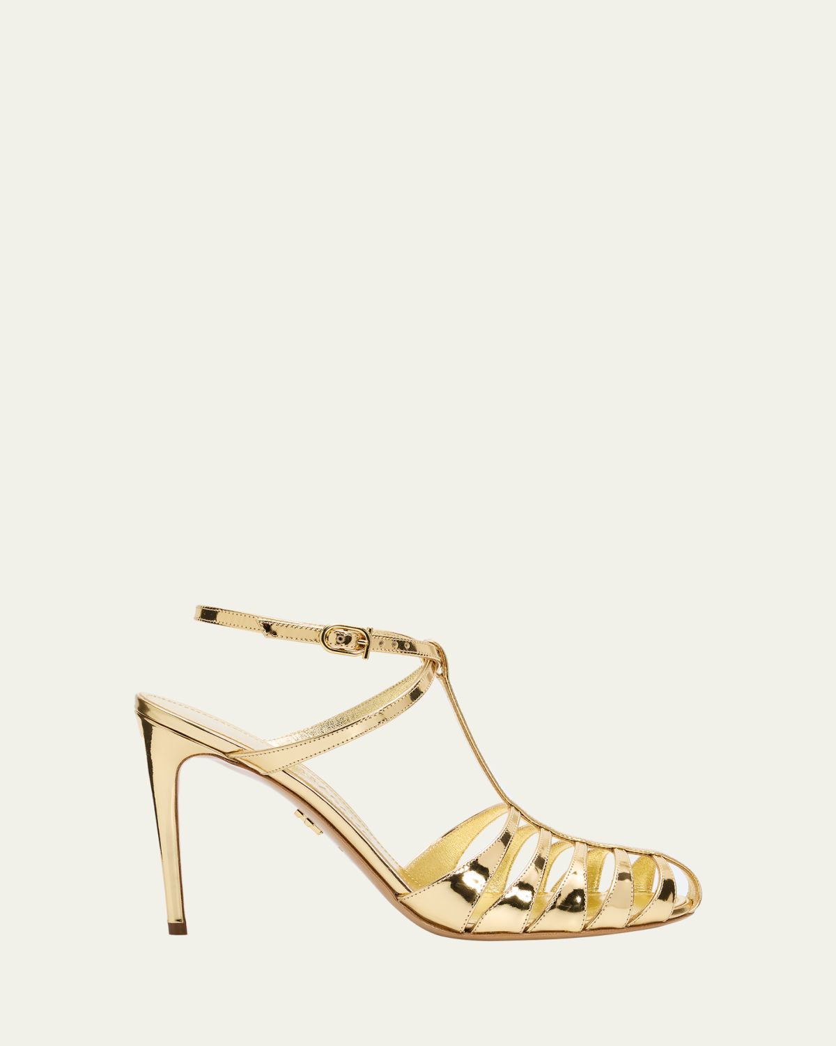 Ferragamo 95mm Lipa Metallic Leather Sandals