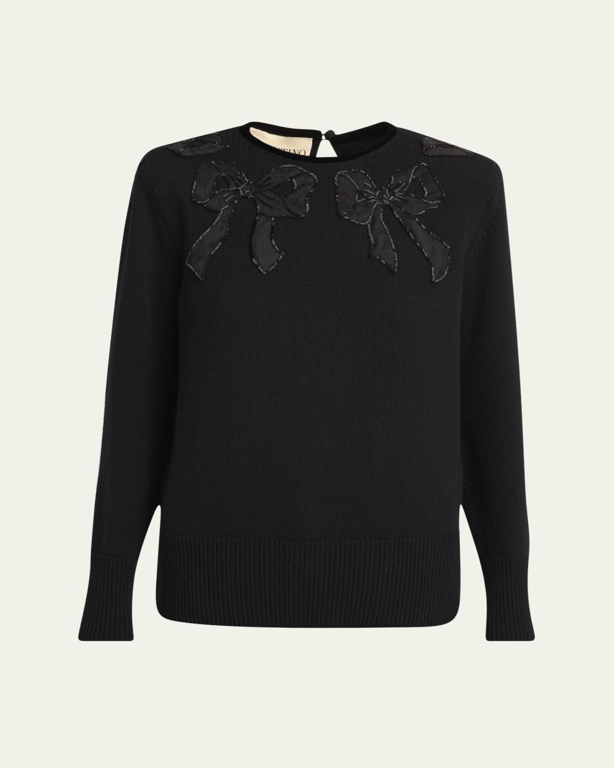 Valentino Garavani Maglia Bow Wool Sweater