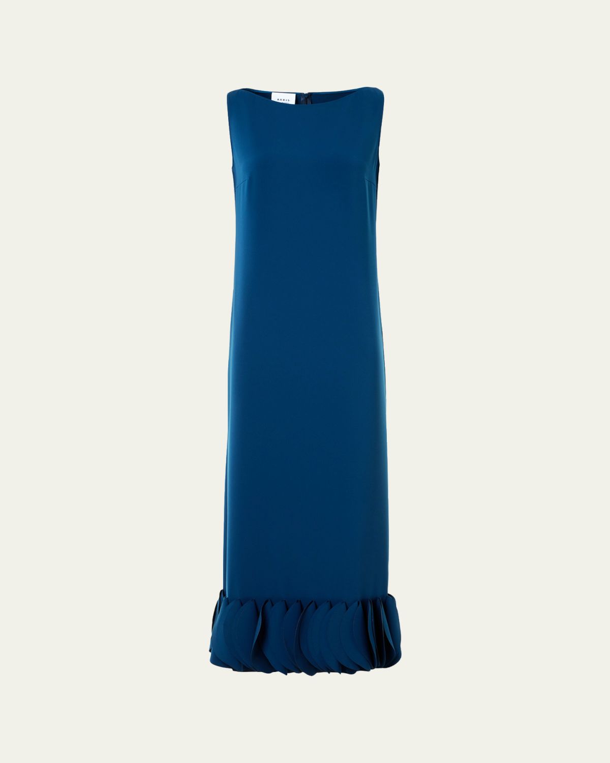 Akris punto Dot Ruffle Sleeveless Midi Dress