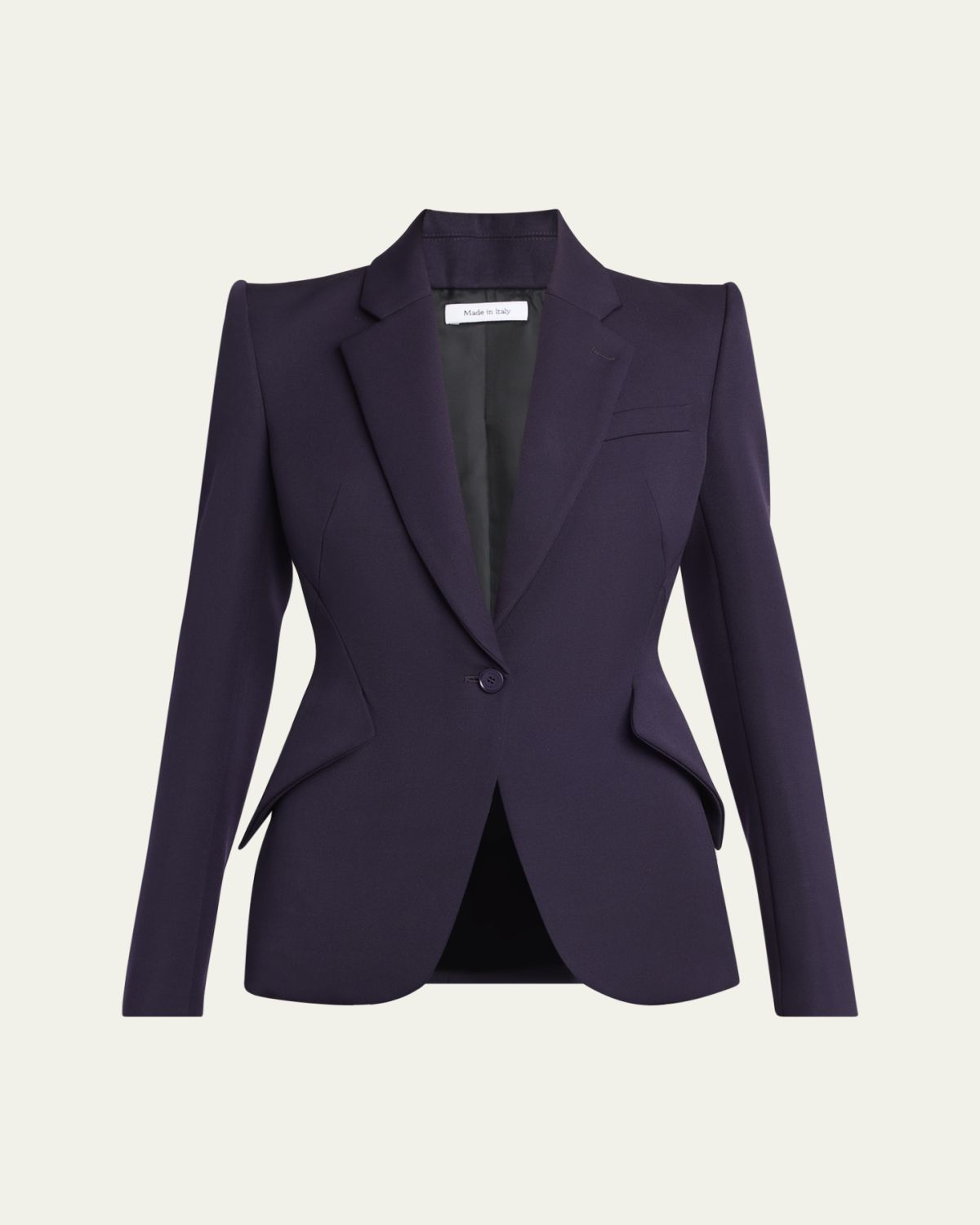 McQueen Grain De Poudre Wool Single-Breasted Blazer