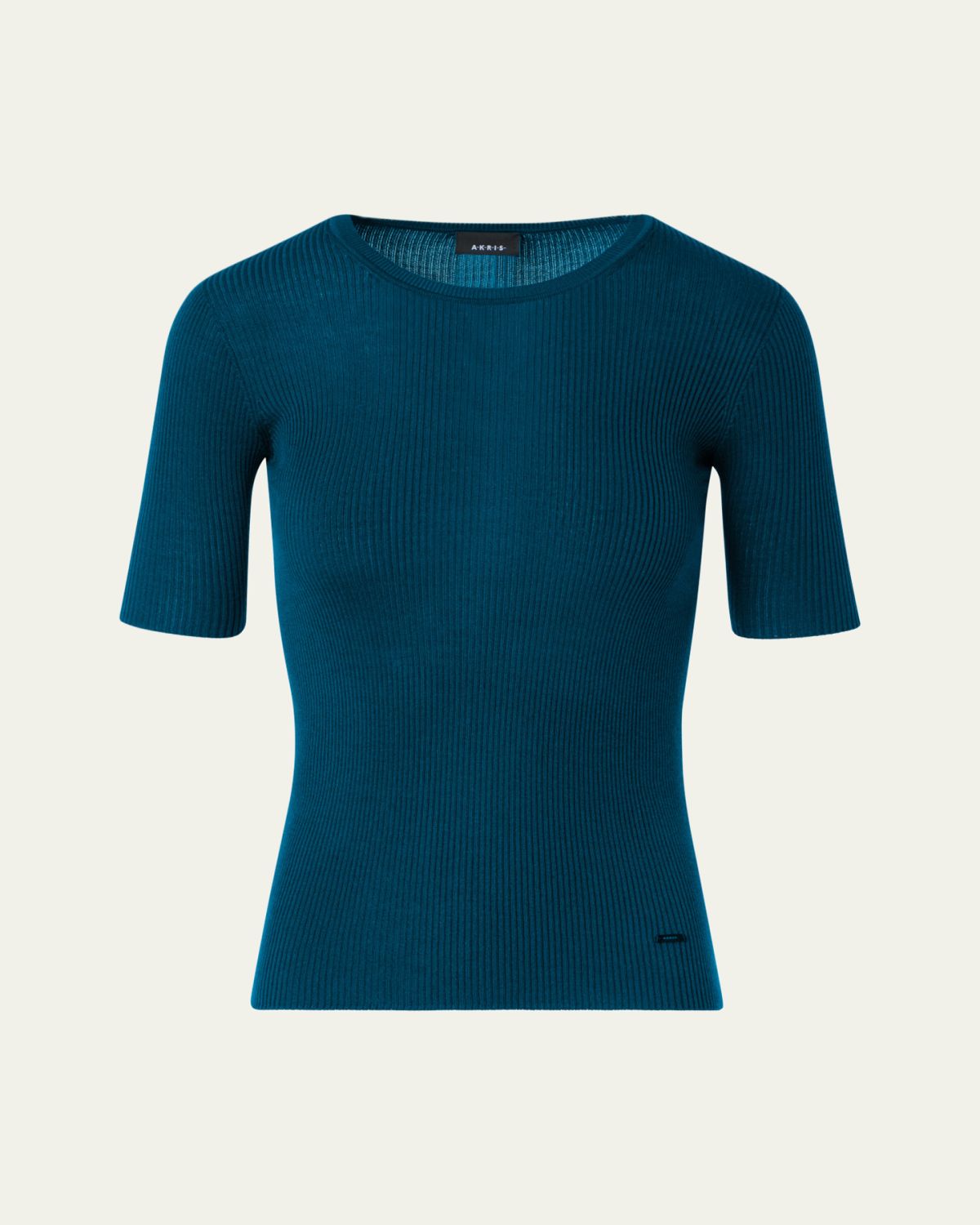 Akris Cotton Silk Short-Sleeve Sweater