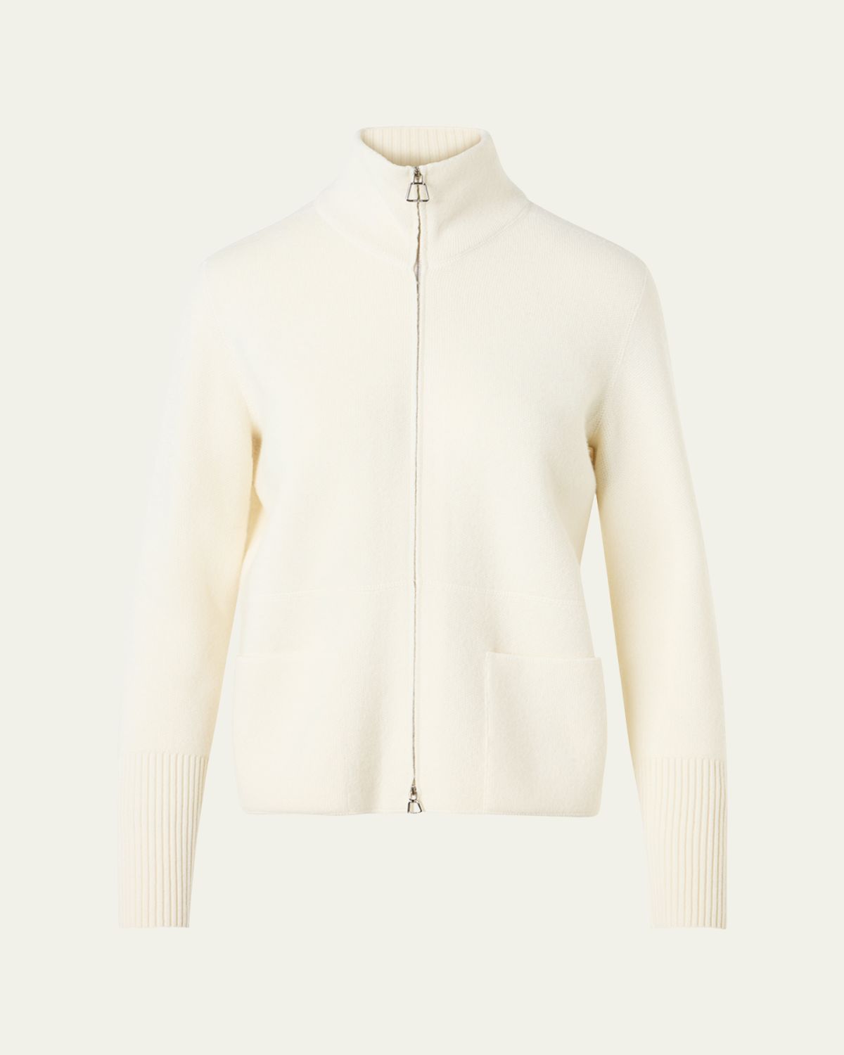 Akris Cashmere Pique Knit Cardigan Sweater