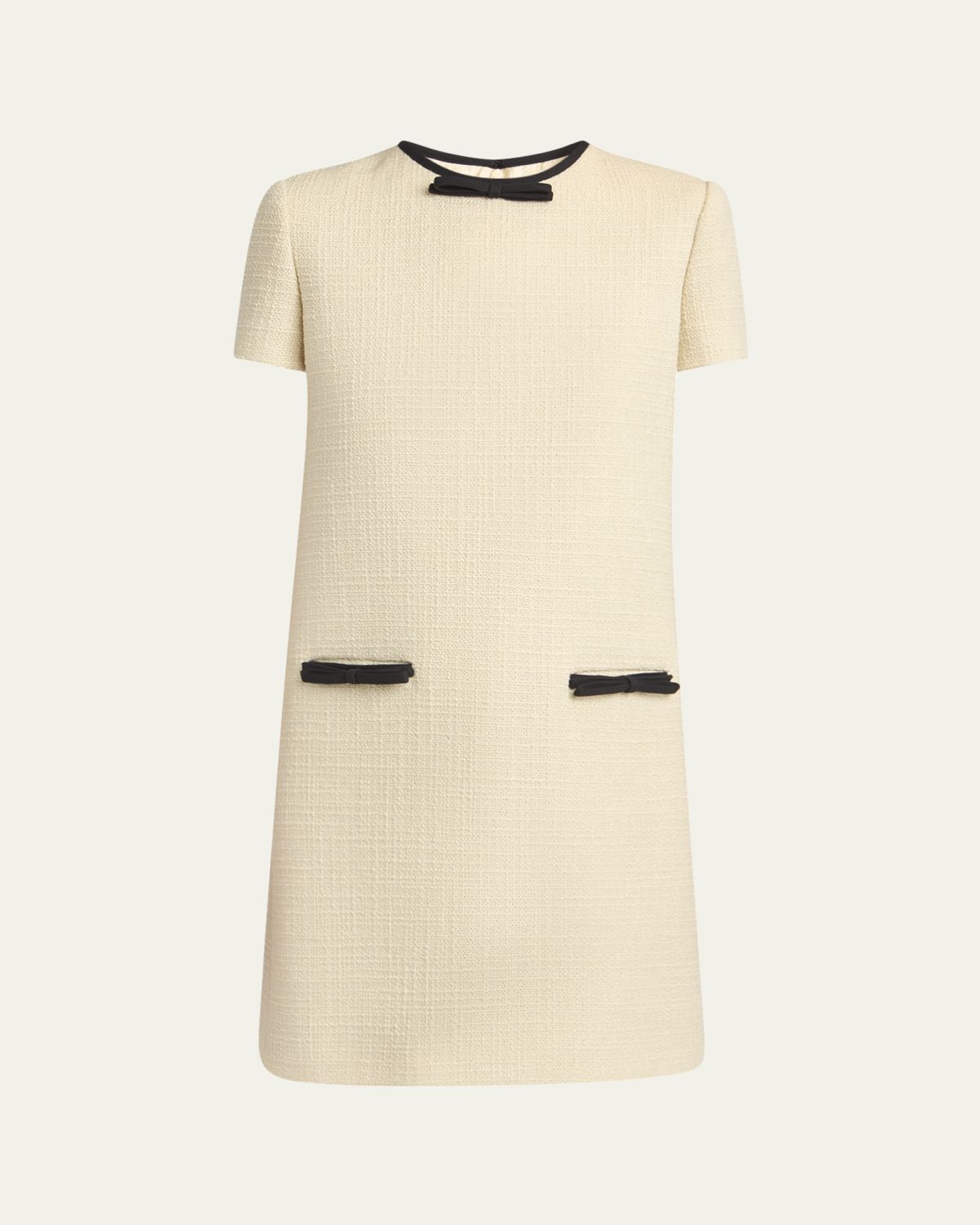 Valentino Garavani Bow Wool-Blend Tweed Mini Dress