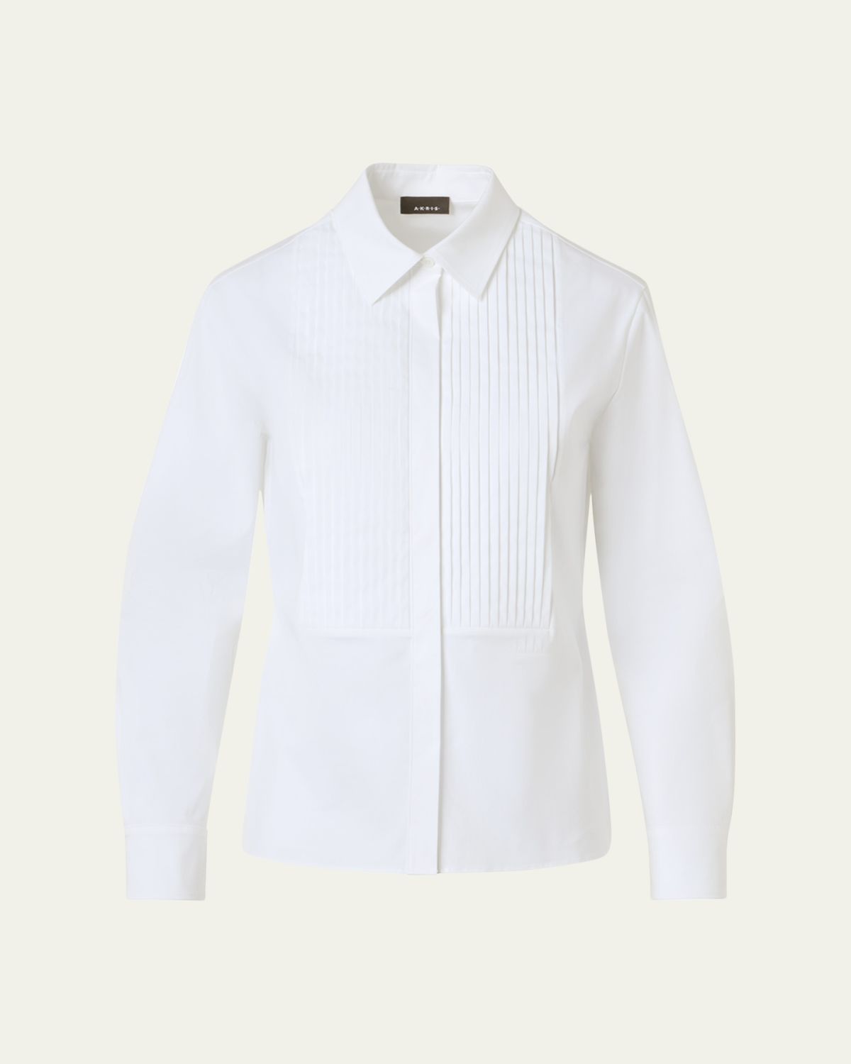 Akris Pleated Bib-Front Shirt