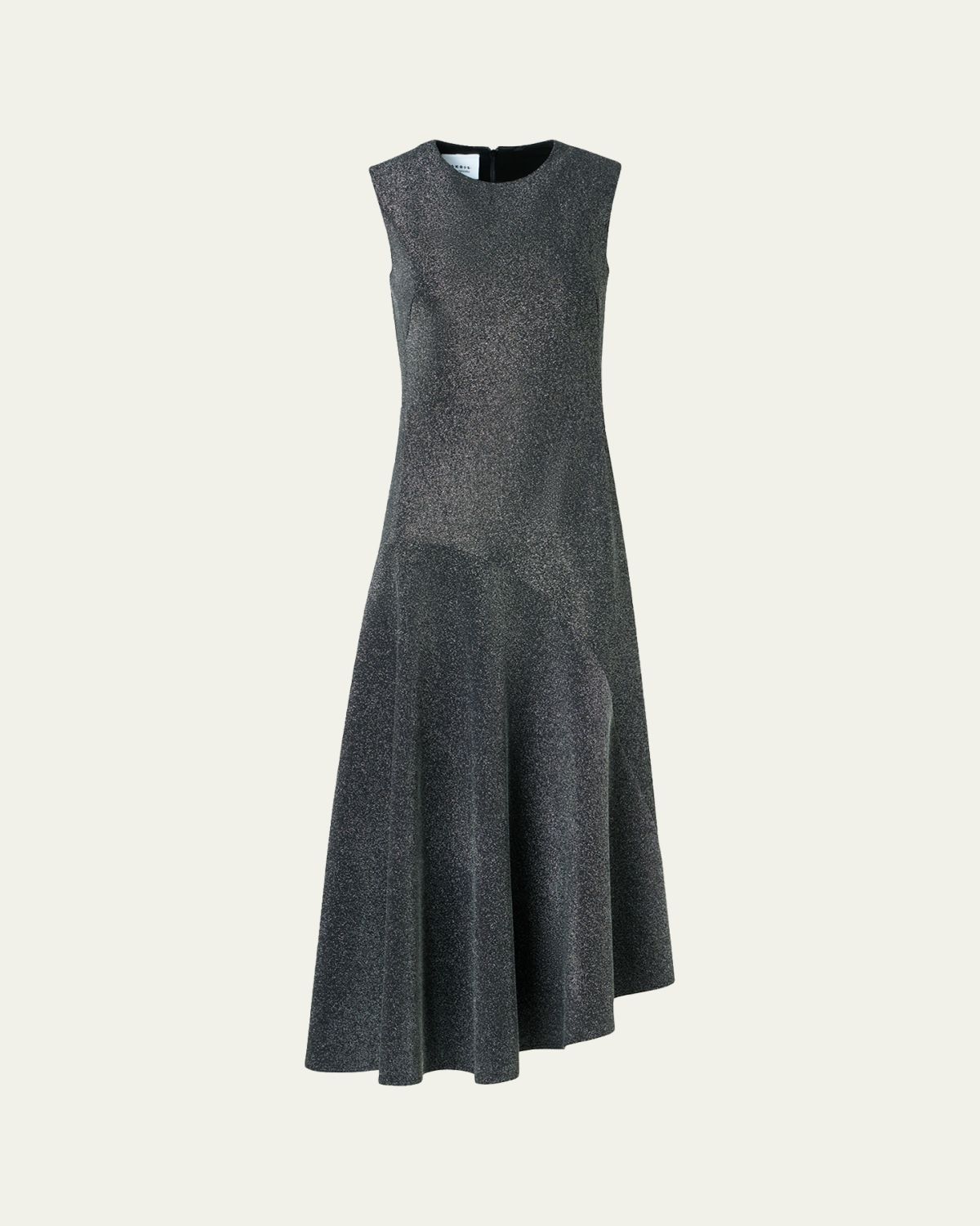 Akris punto Metallic Jersey Asymmetric Midi Dress
