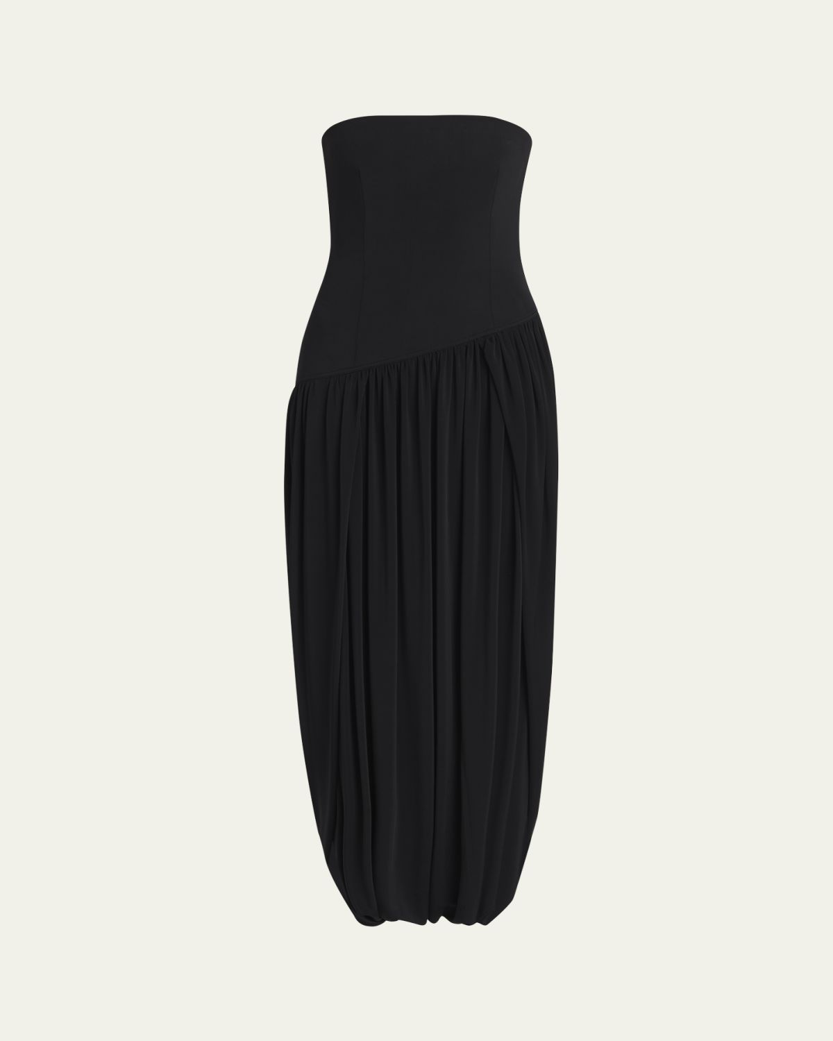 Ferragamo Strapless Drop-Waist Bubble Evening Gown