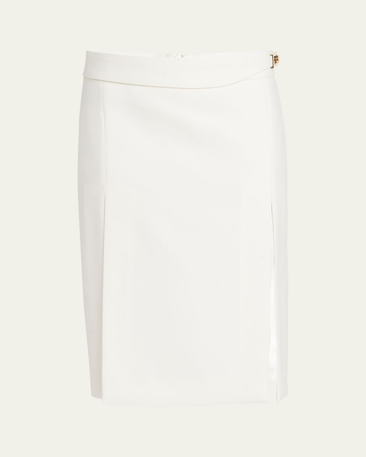 Ferragamo Twist-Lock Belted Slit Pencil Skirt