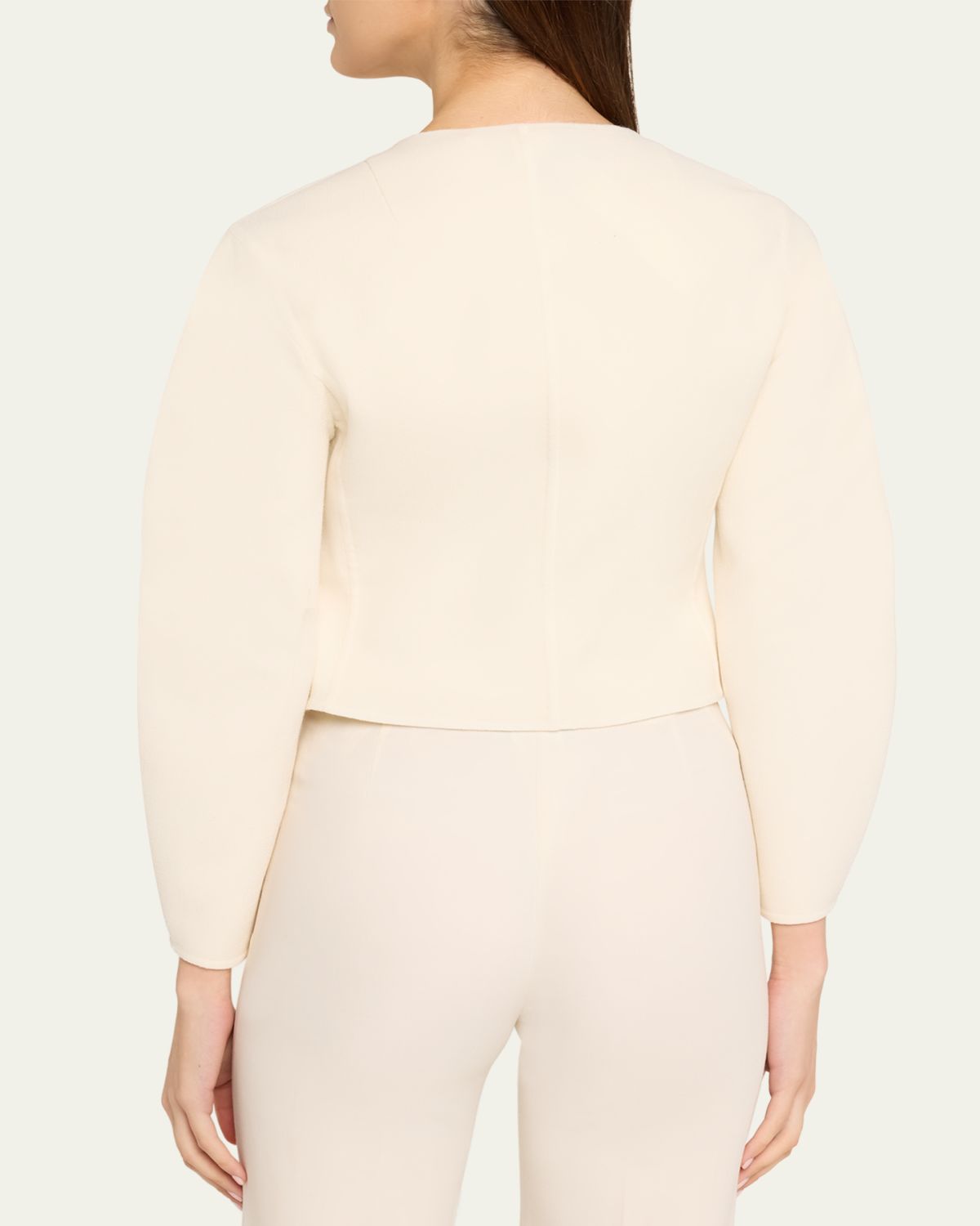Akris Harriet Wool Crepe Crop Jacket | Thumbnail 3 Akris Harriet Wool Crepe Crop Jacket | Thumbnail 3