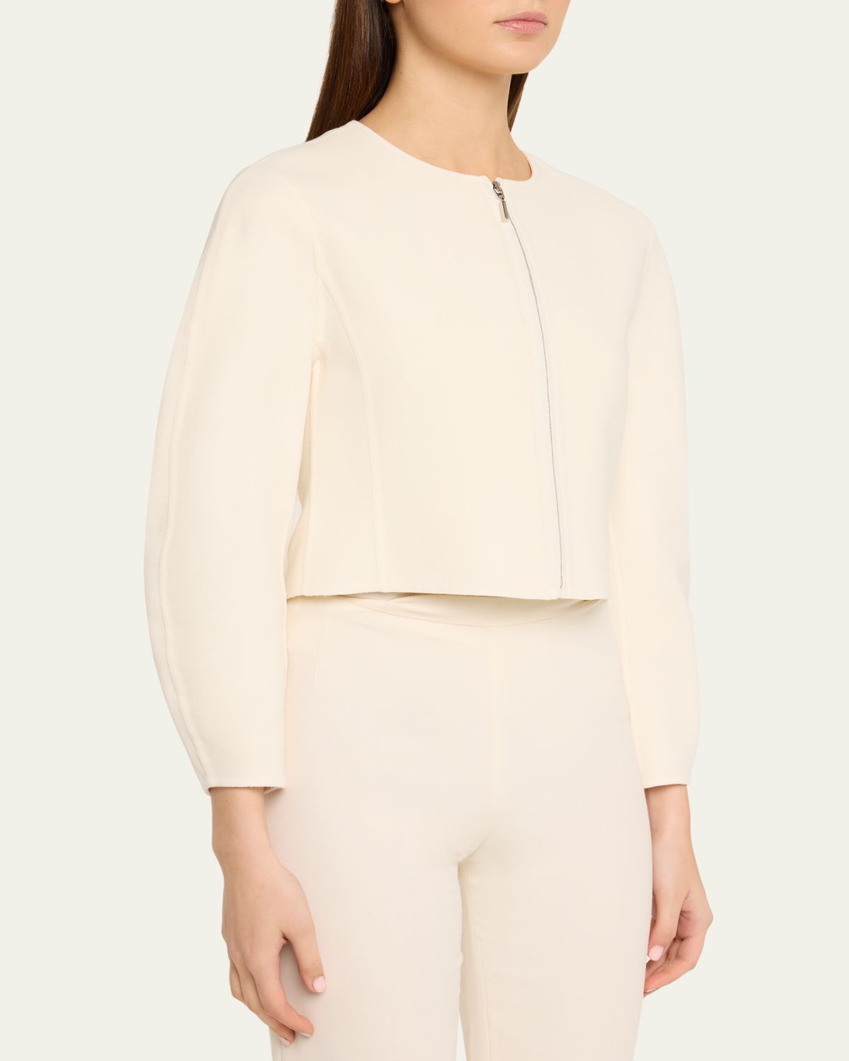 Akris Harriet Wool Crepe Crop Jacket | Thumbnail 4 Akris Harriet Wool Crepe Crop Jacket | Thumbnail 4