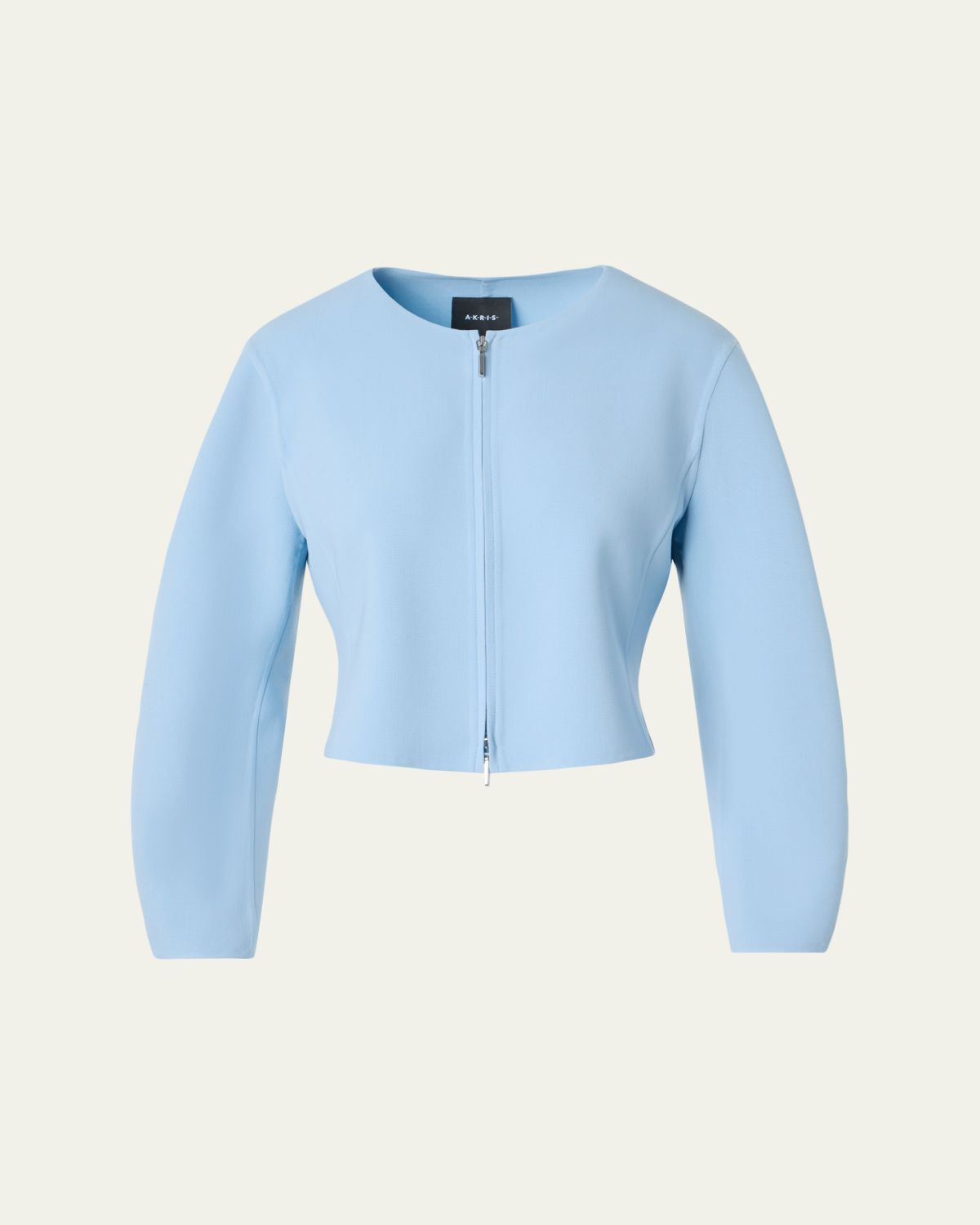 Akris Harriet Wool Crepe Crop Jacket