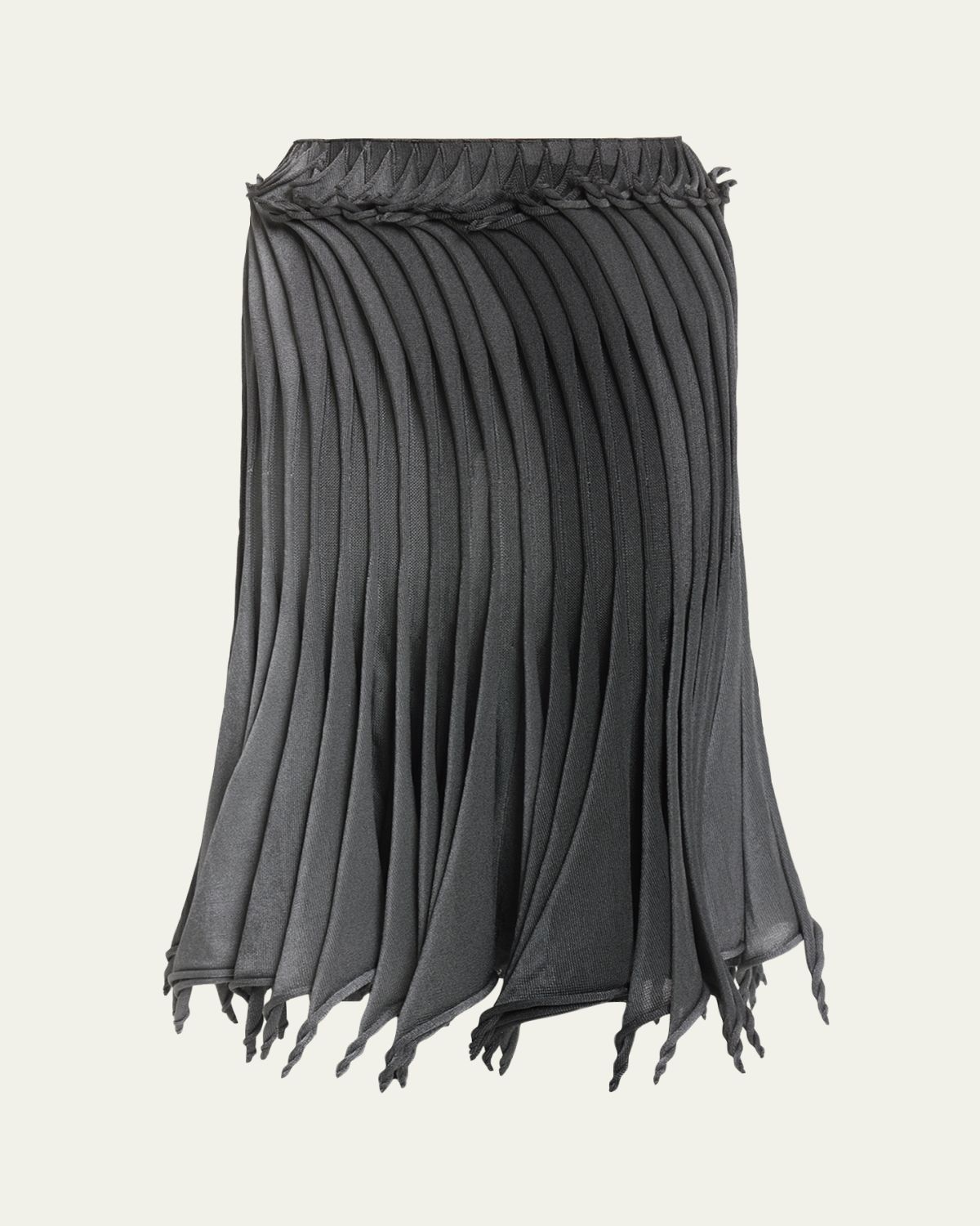 ALAIA Sculptural Pleated Midi Skirt