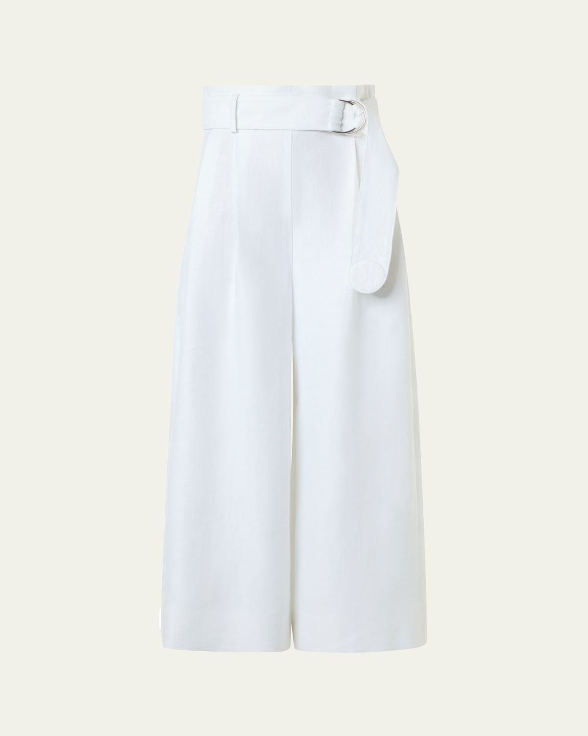 Akris punto Fiorella Linen Wide-Leg Culotte Pants