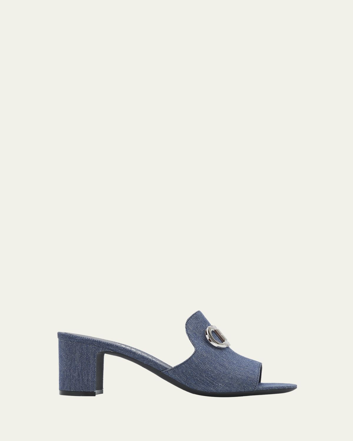 Ferragamo 55mm Rexy Denim Mule Sandals