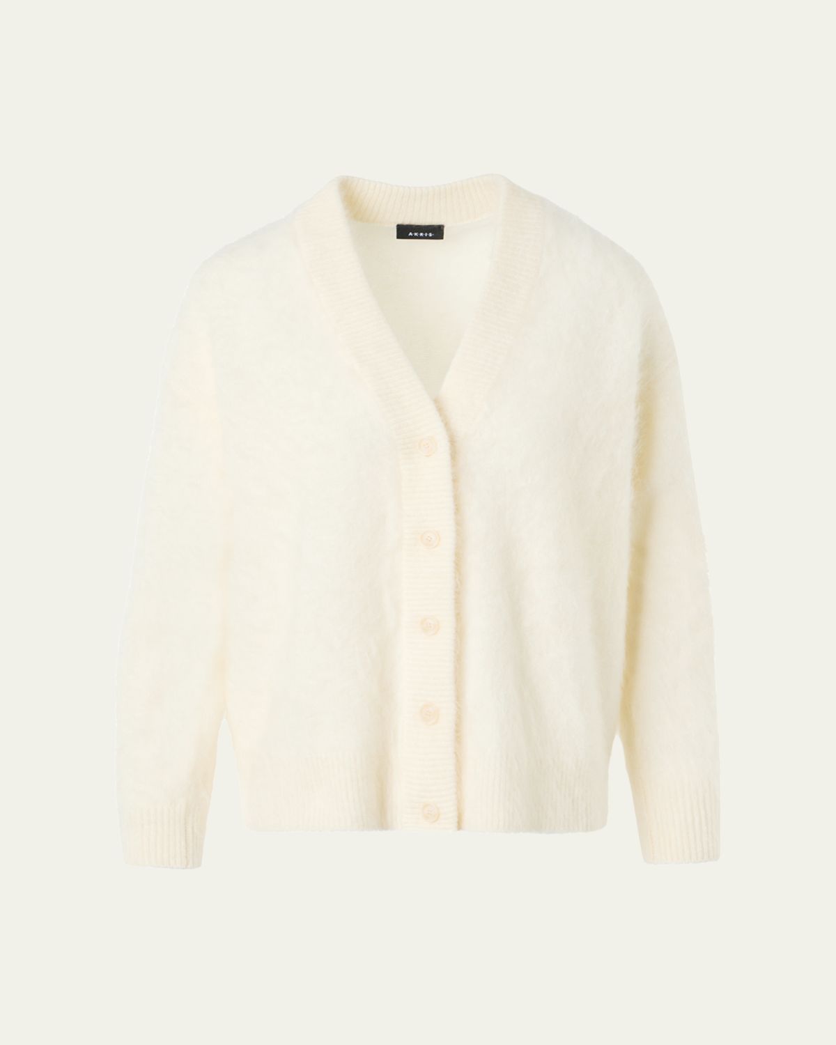 Akris V-Neck Cloud Cashmere Cardigan