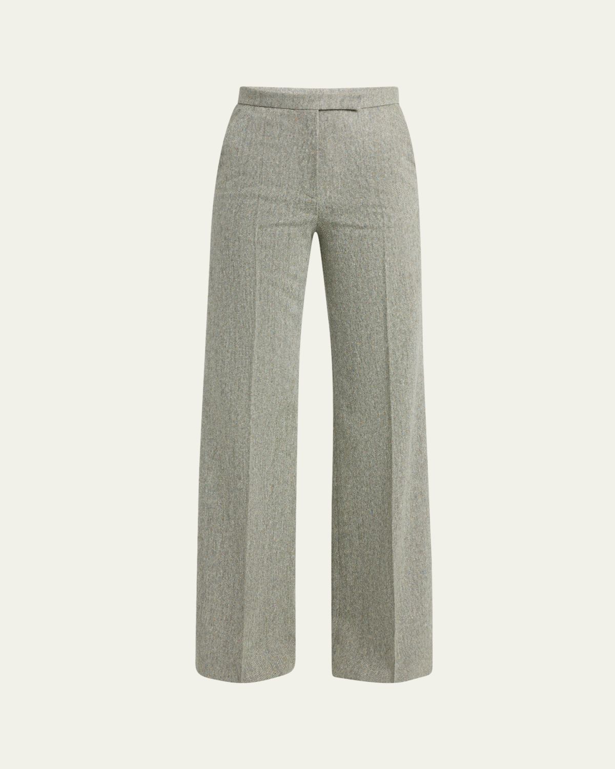 Valentino Garavani Pleated Wool-Blend Trousers