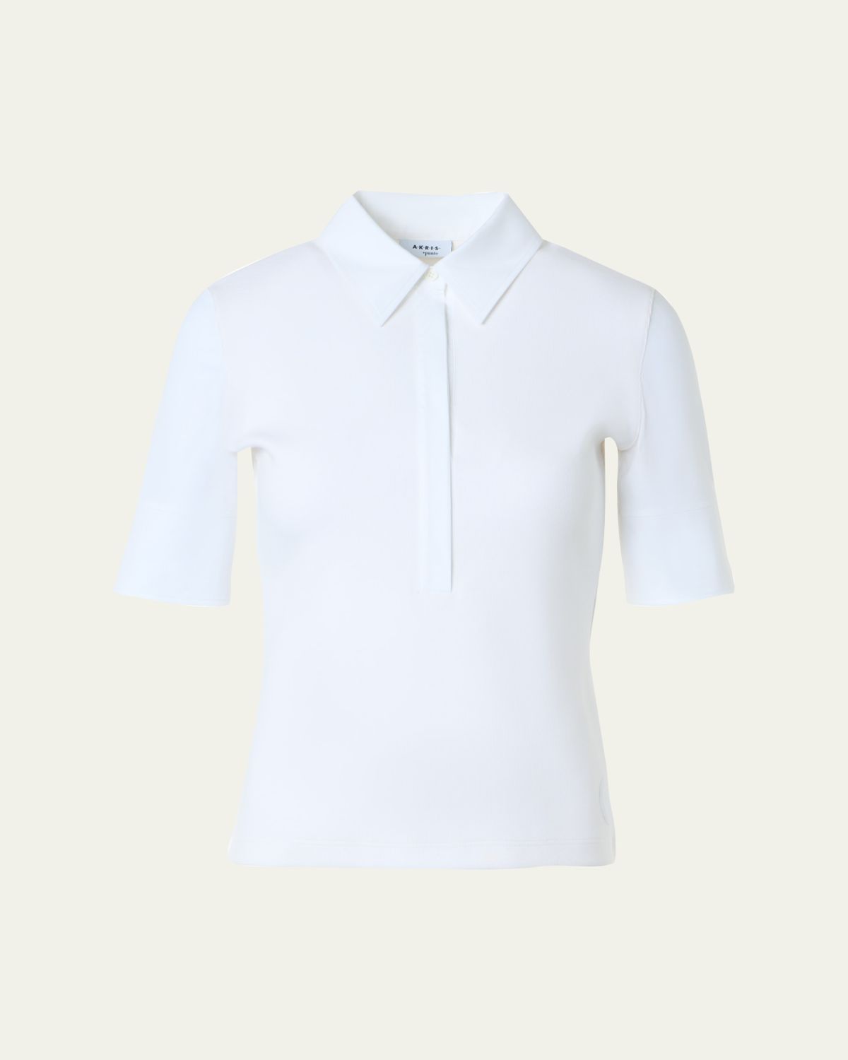 Akris punto Mixed-Media Short-Sleeve Polo Shirt