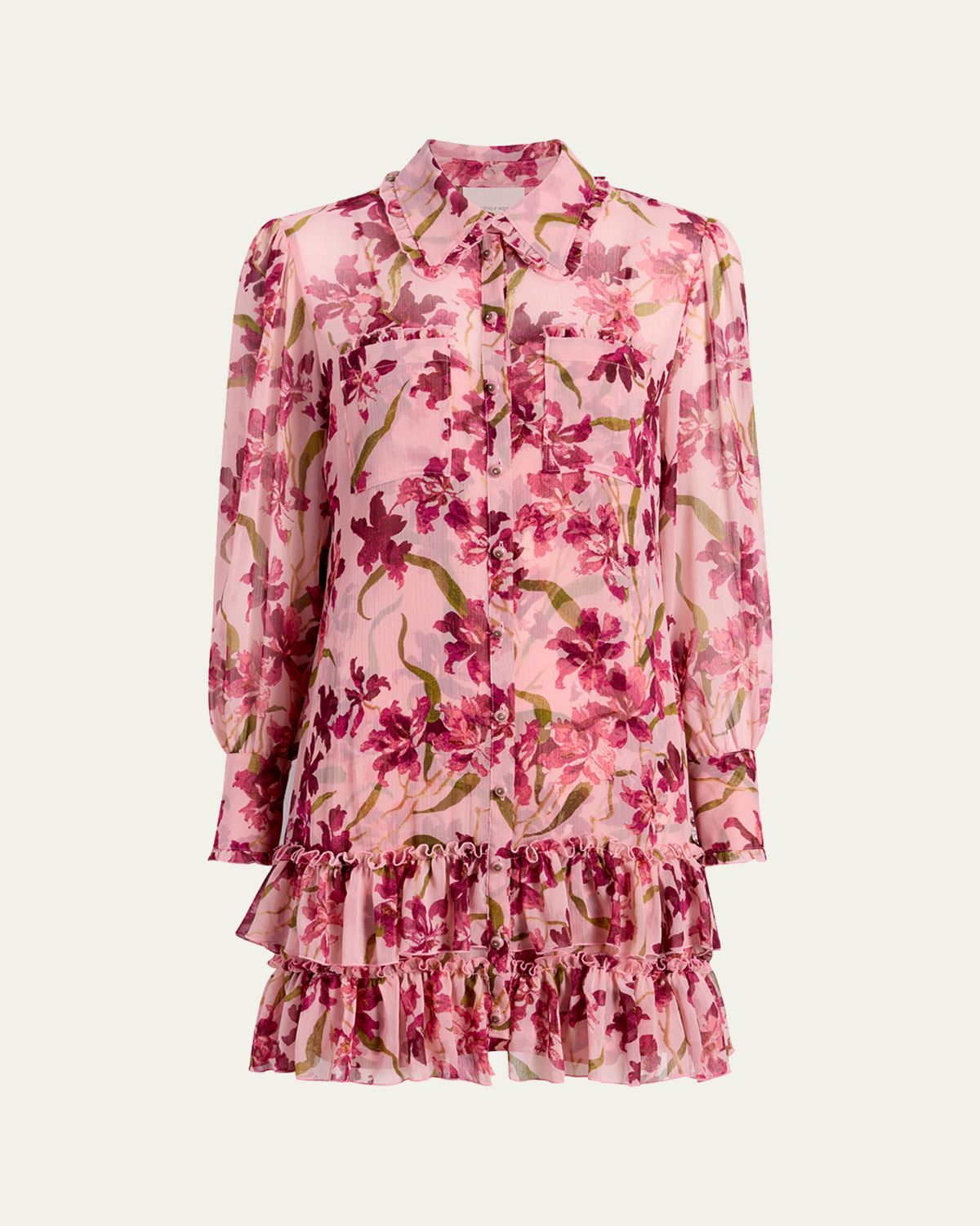 Cinq a Sept Trailing Hibiscus Lupetto Dress