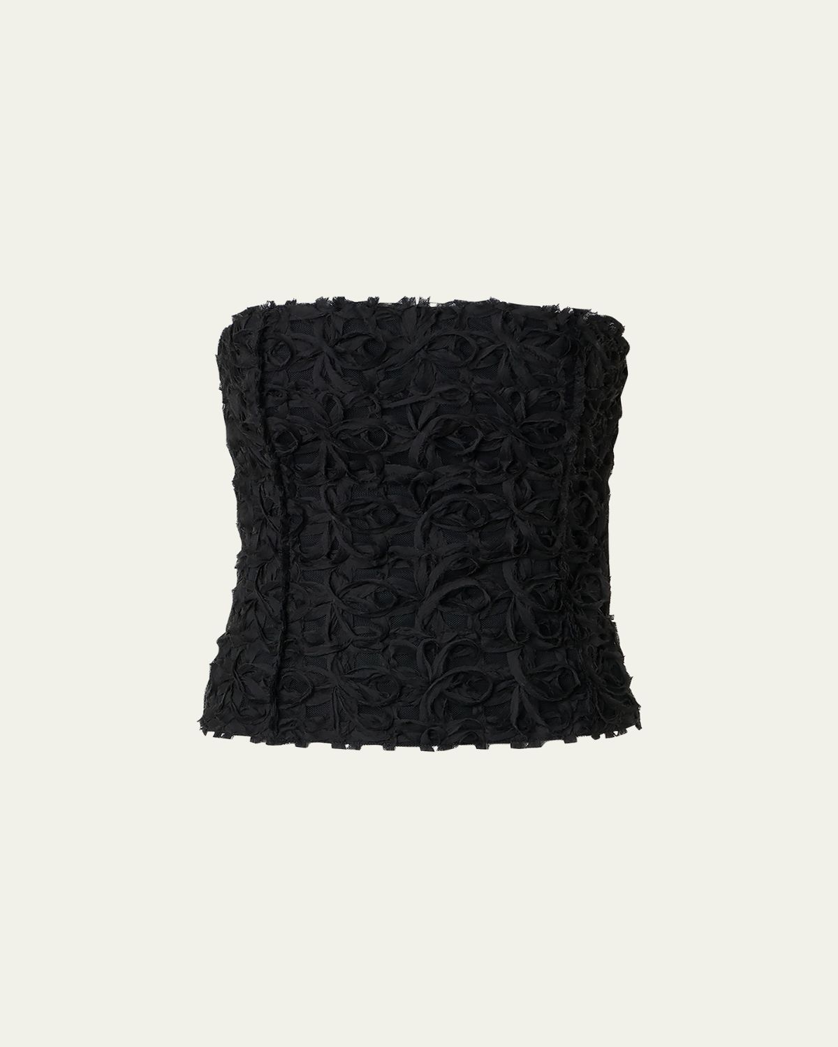 Akris punto 3D Floral Embroidered Bustier Top