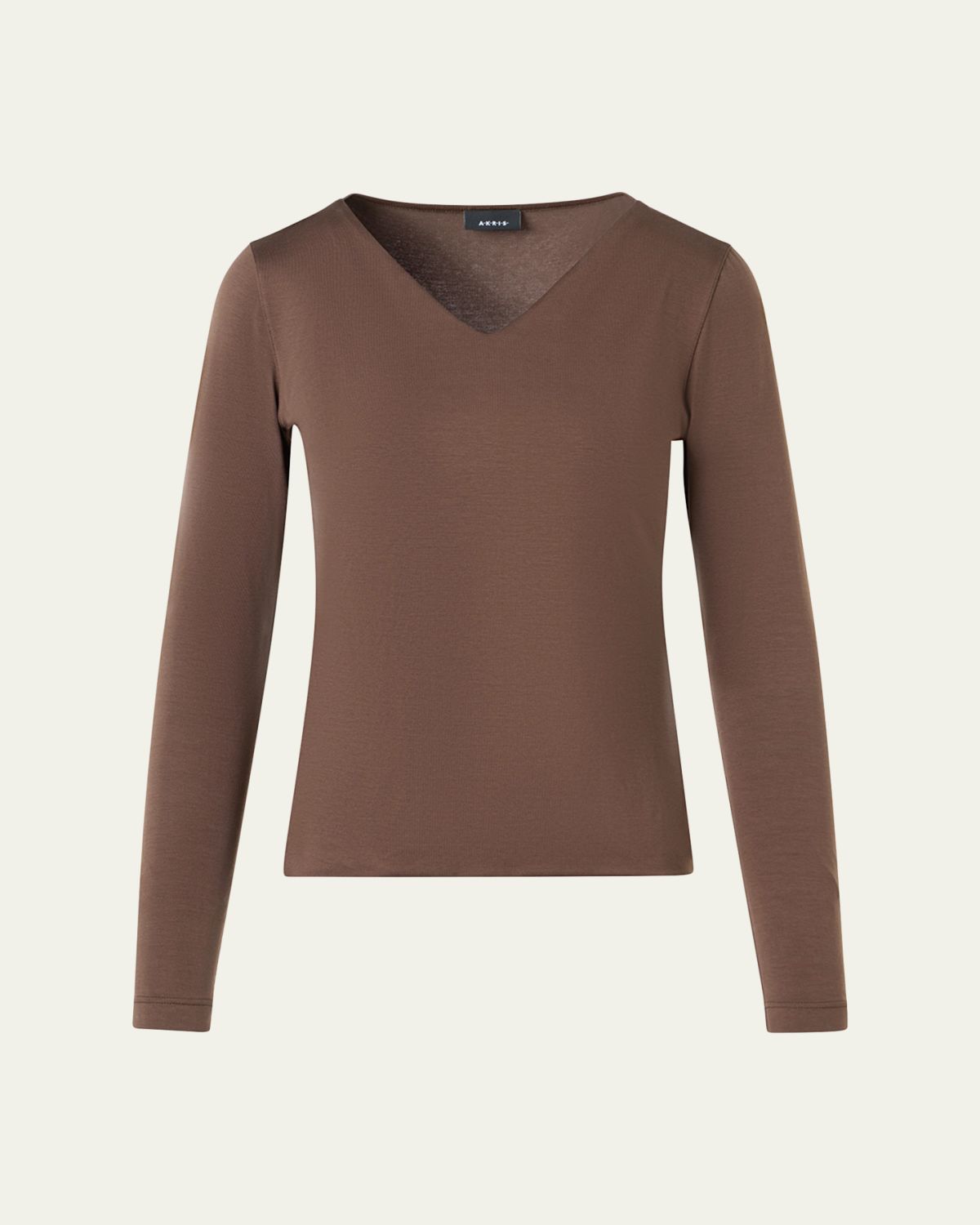 Akris V-Neck Jersey Long-Sleeve T-Shirt | Thumbnail 6