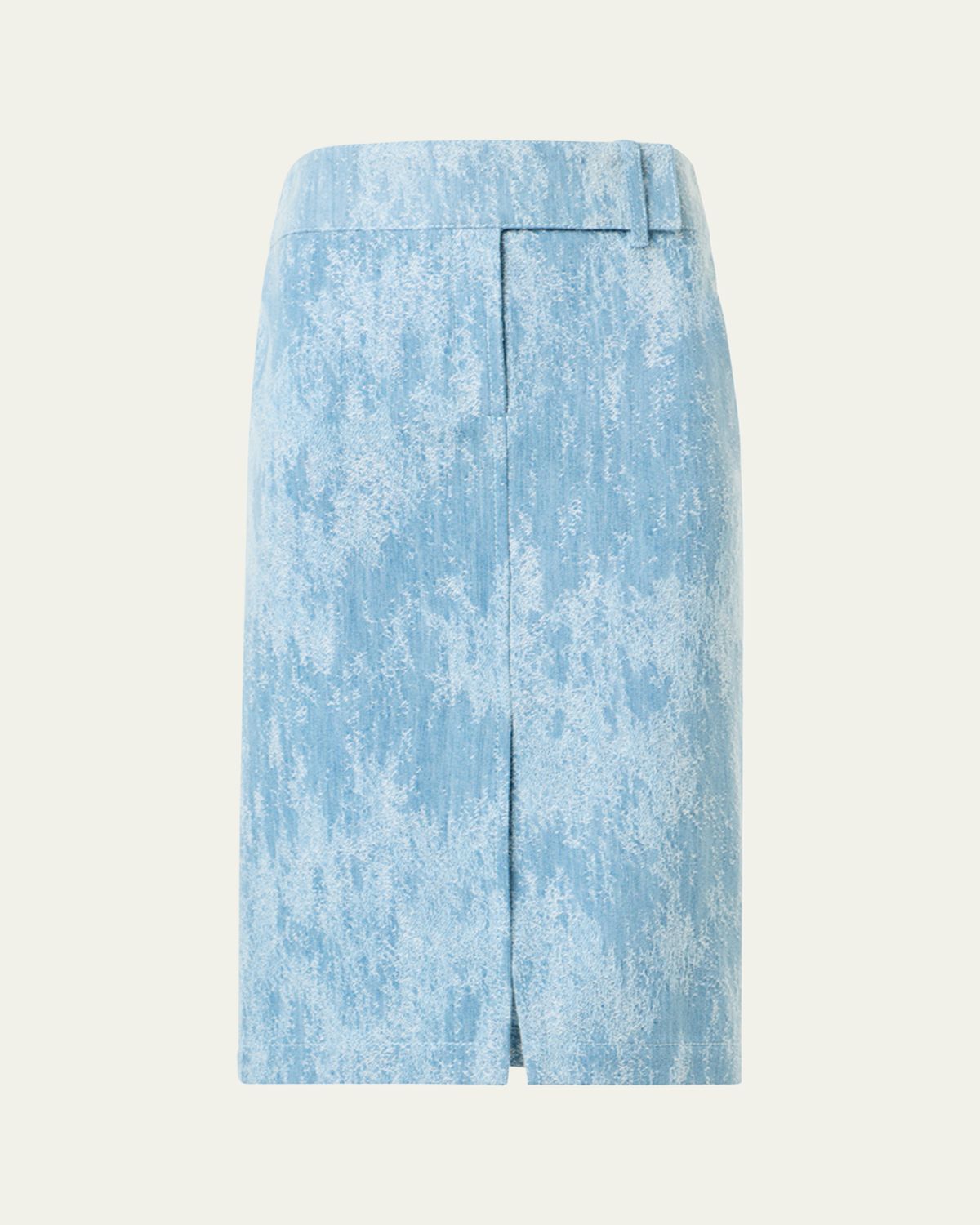 Akris punto Washed Jacquard Denim Pencil Skirt