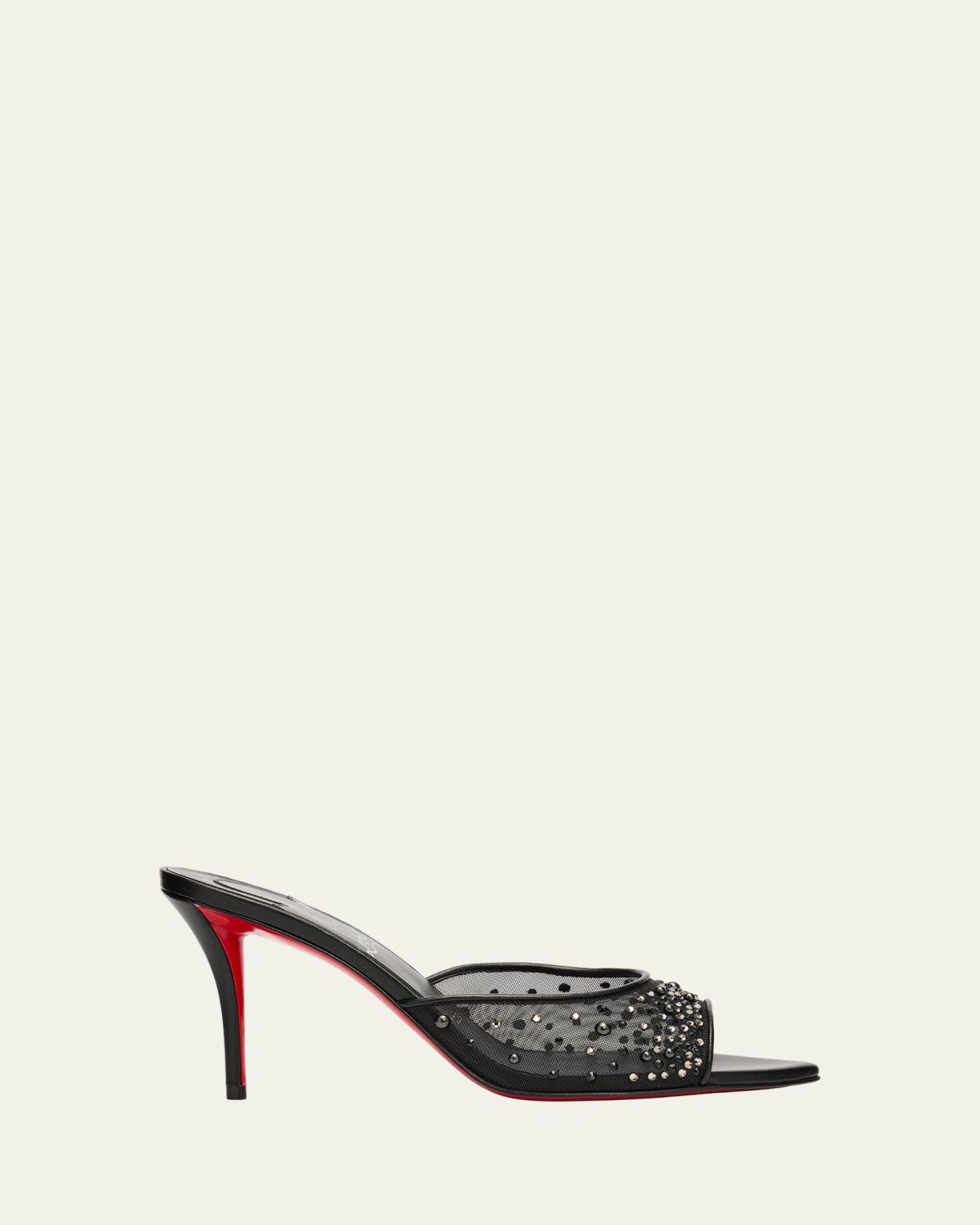 Christian Louboutin 80mm Miss Z Degrasstrass Perla Mules