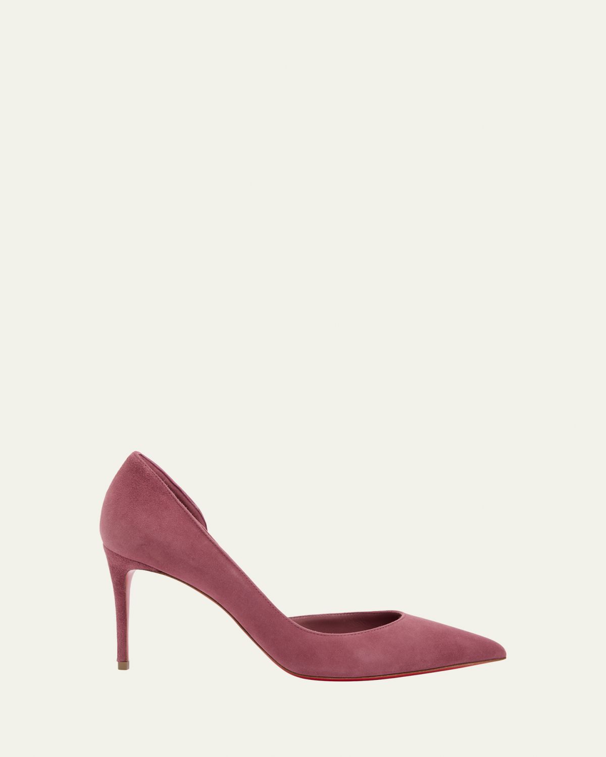 Christian Louboutin 85mm Iriza Suede Half-d'Orsay Pumps