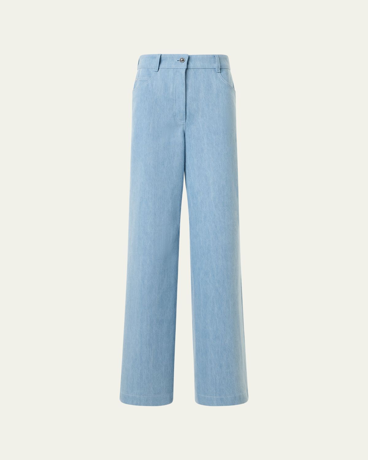 Akris punto Cooper Wide-Leg Denim Pants