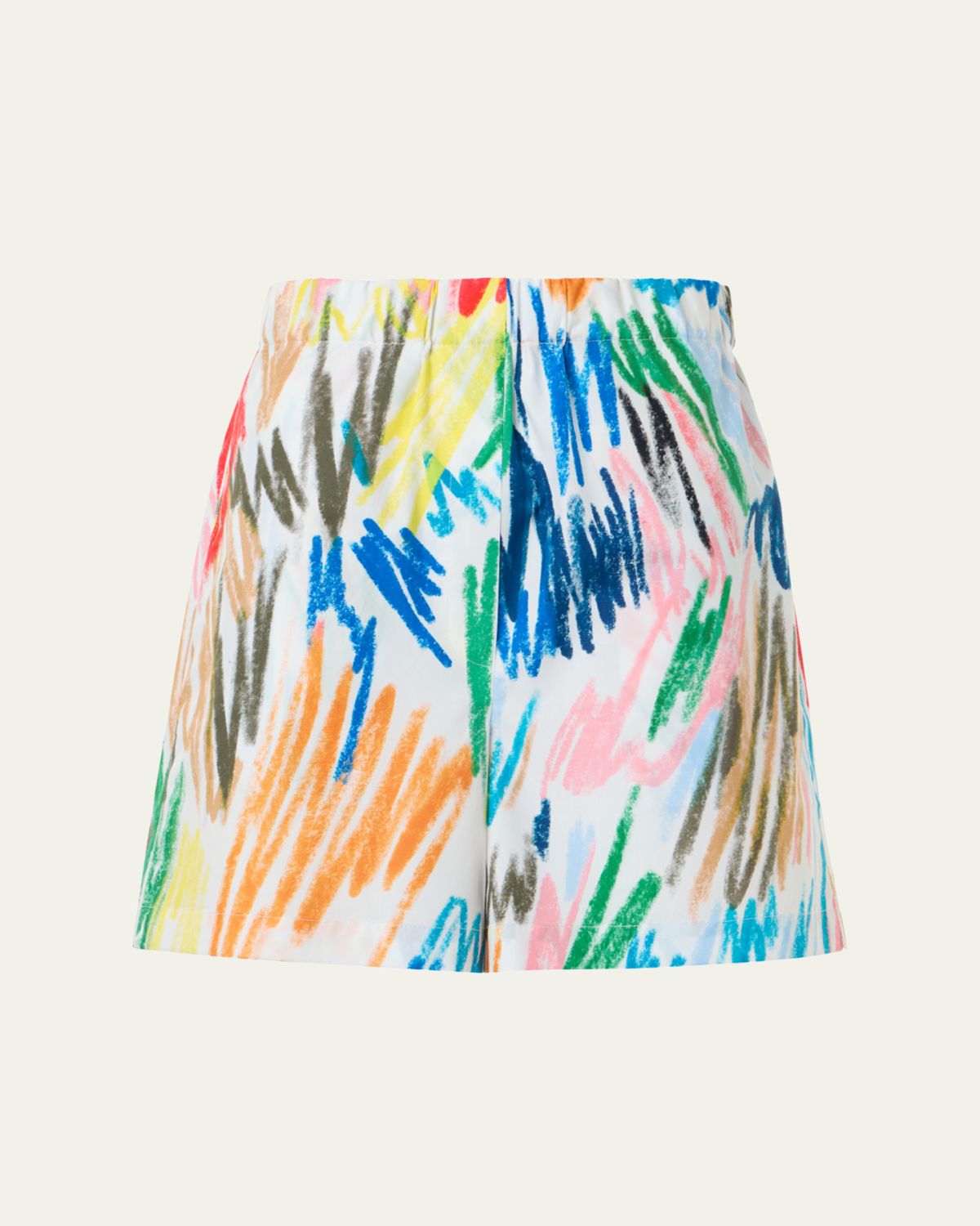 Akris punto Frey Scribble-Print Cotton Shorts