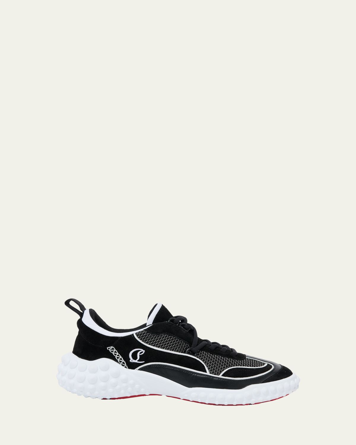 Christian Louboutin Mara Mixed Leather Runner Sneakers