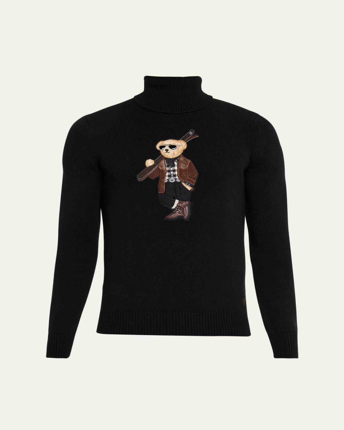 Ralph Lauren Purple Label Men's Cashmere Knit Ski Polar Bear Turtleneck Sweater