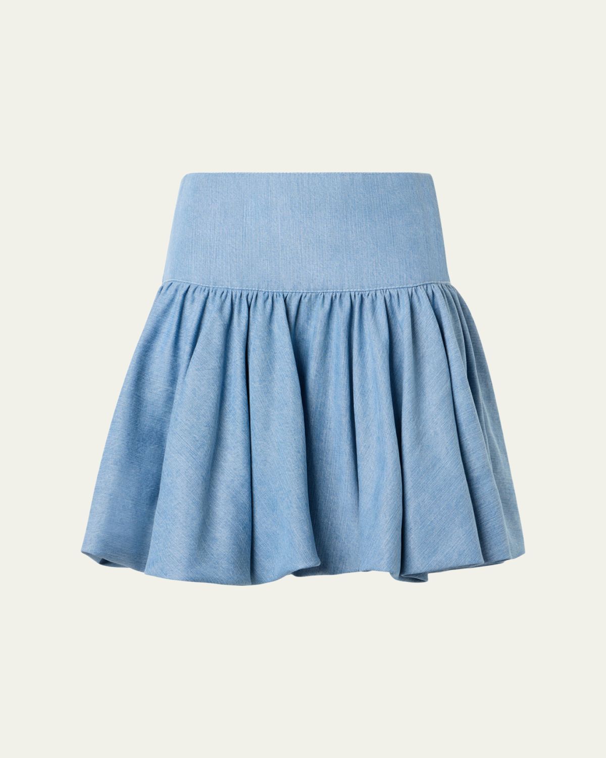 Akris punto Denim Balloon Mini Skirt