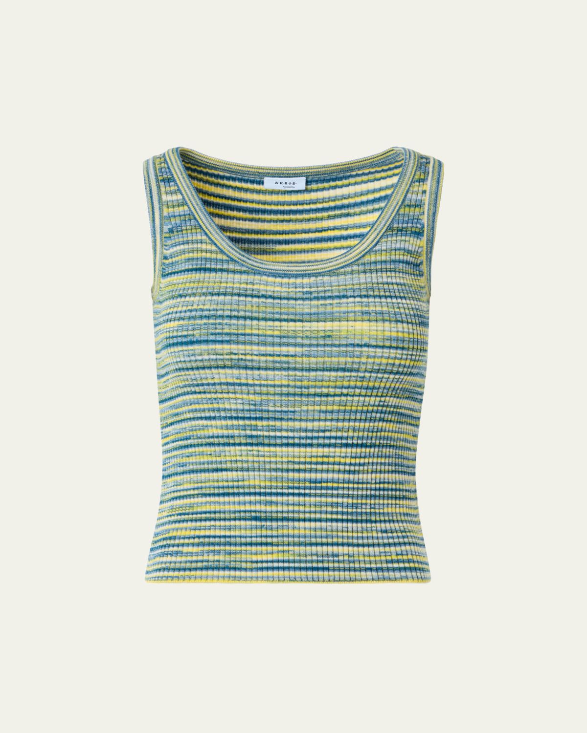 Akris punto Space-Dye Merino Rib Knit Tank Top