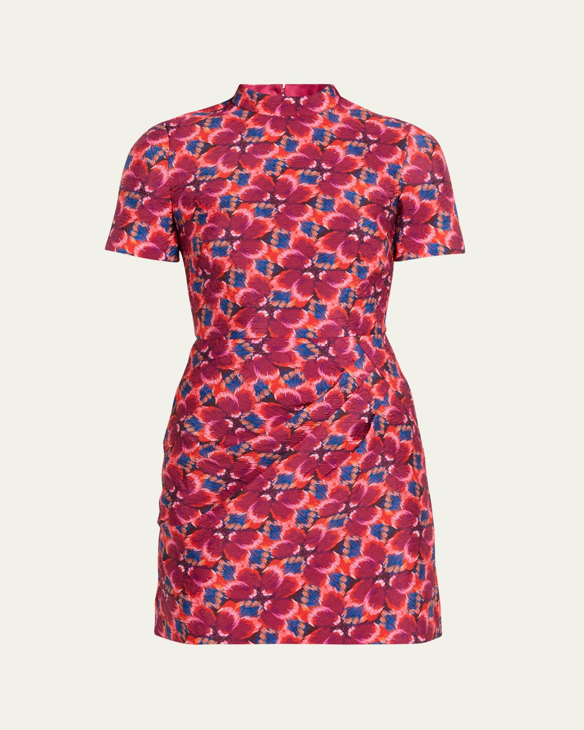 Saloni Draped Floral Mini Dress