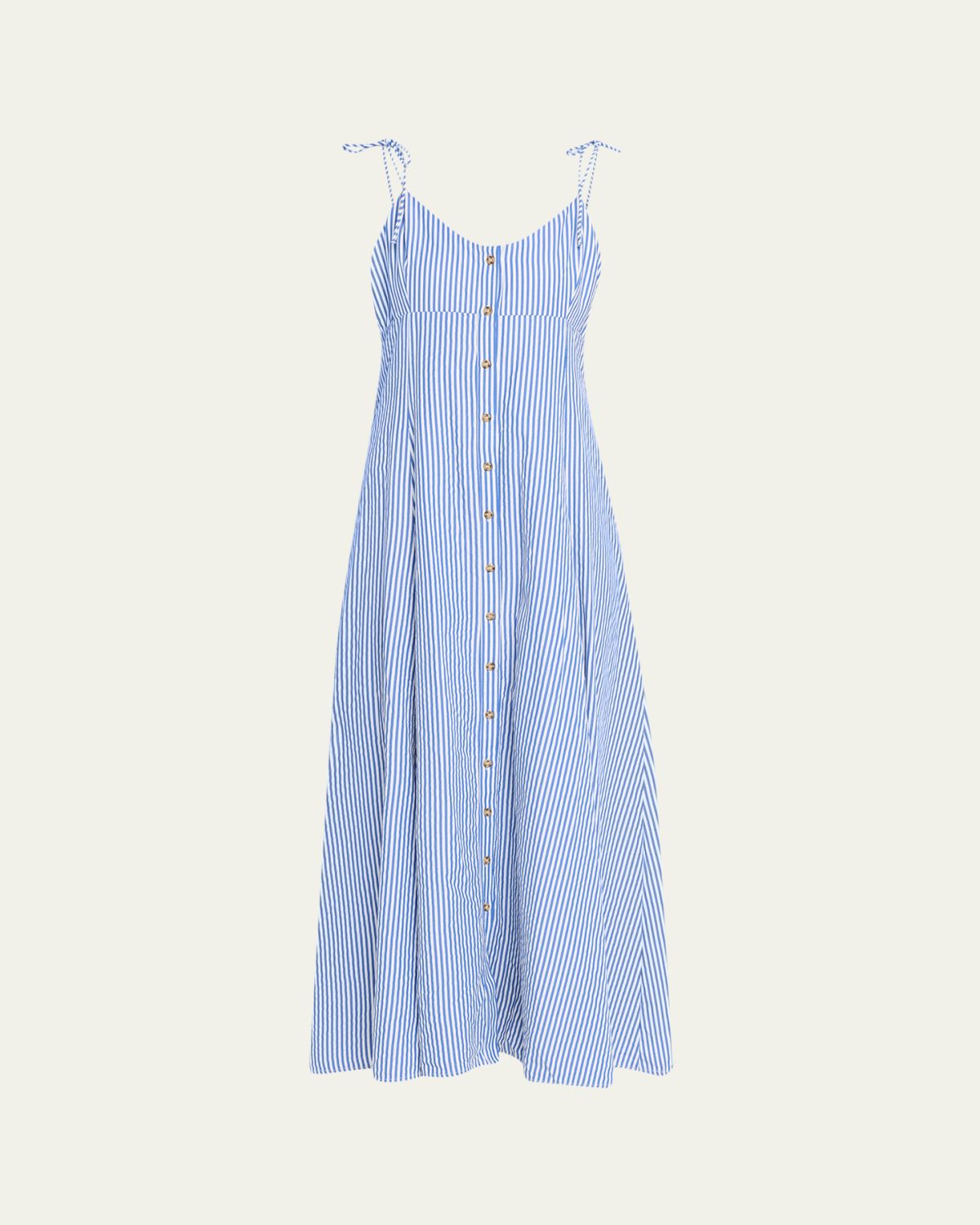 Rosie Assoulin High Garden Striped Button-Front Maxi Dress | Thumbnail 6