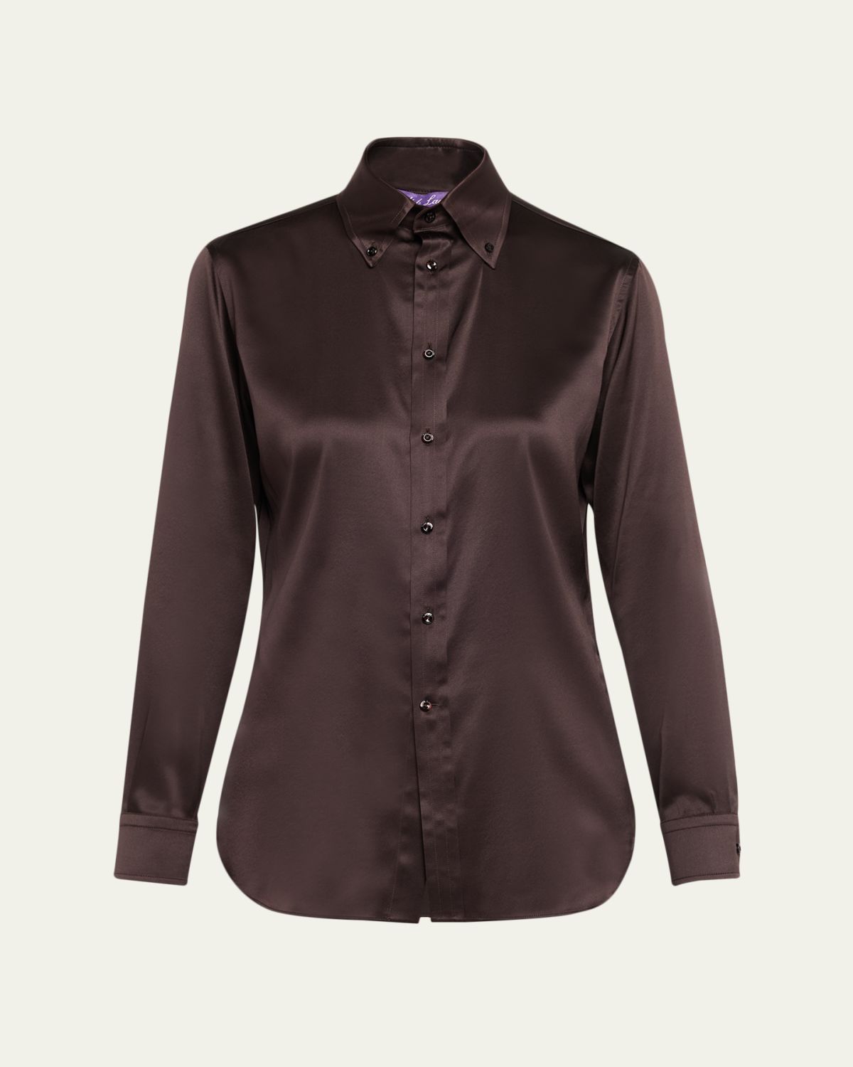 Ralph Lauren Collection Cameron Stretch Silk Charmeuse Button-Down Shirt